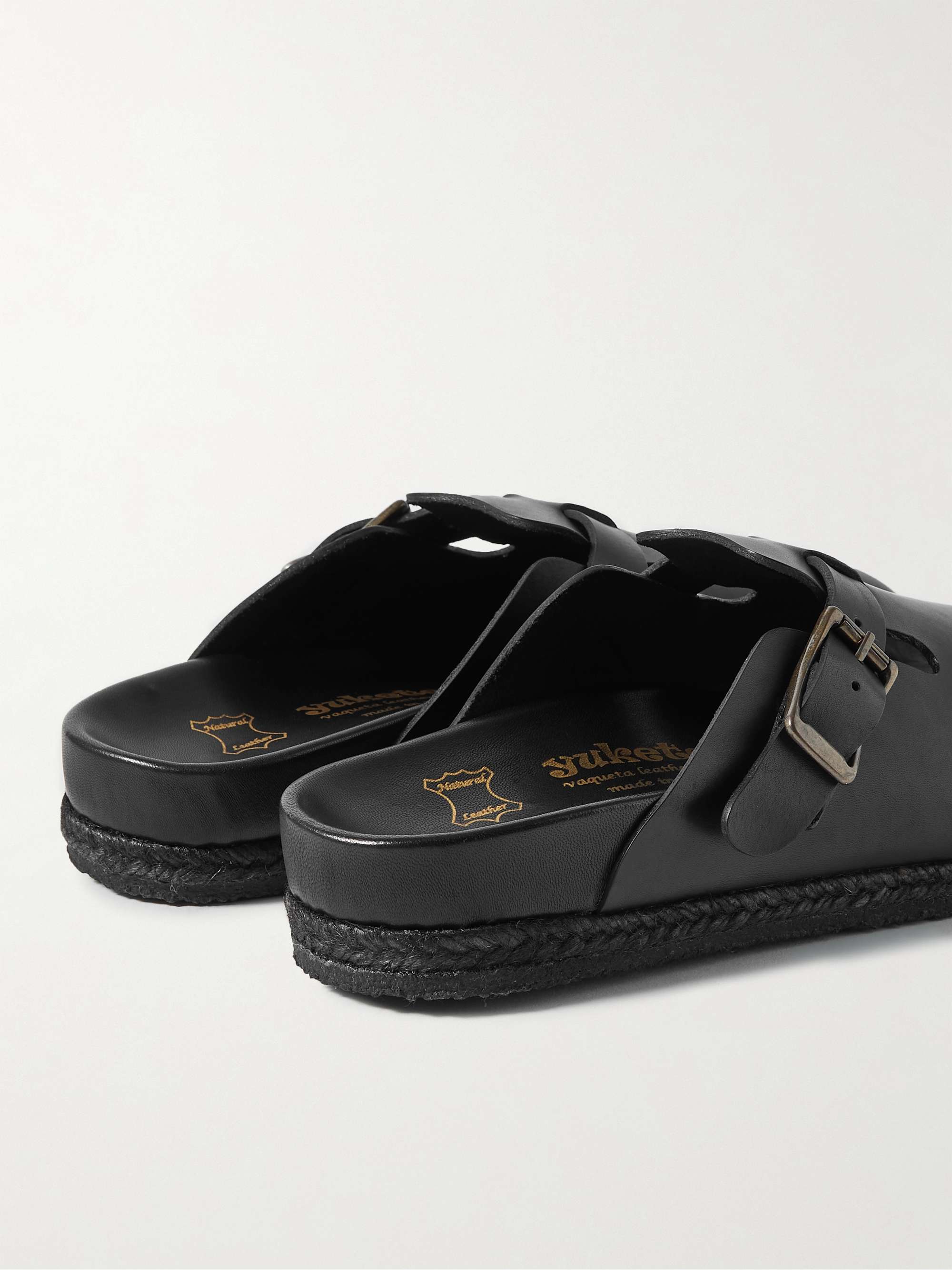 YUKETEN Sal-1 Shearling-Lined Suede Sandals