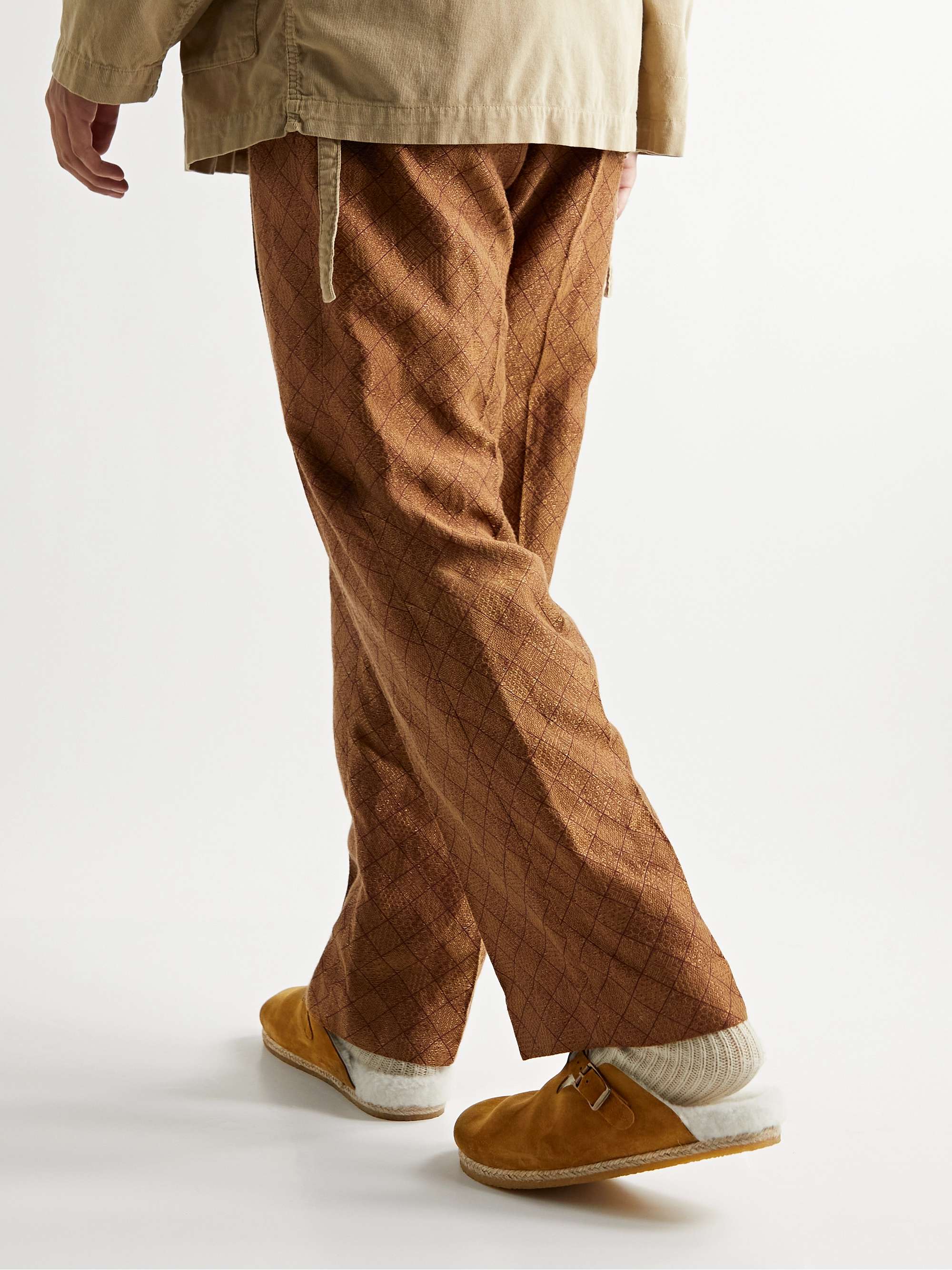 YUKETEN Sal-1 Shearling-Lined Suede Sandals