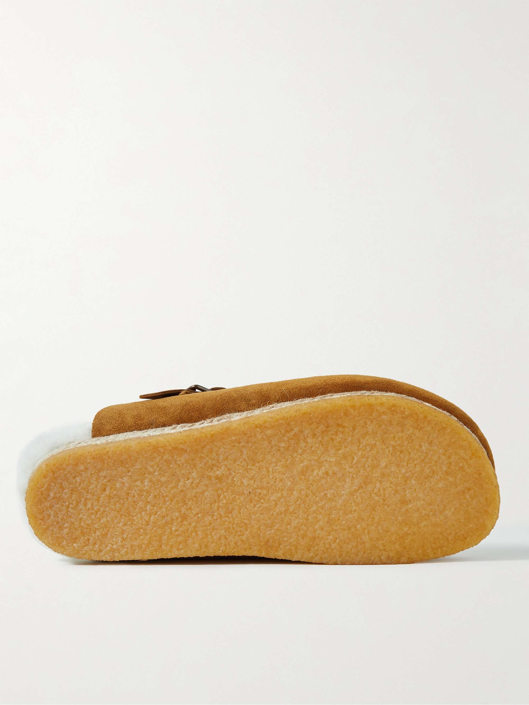 YUKETEN Sal-1 Shearling-Lined Suede Sandals