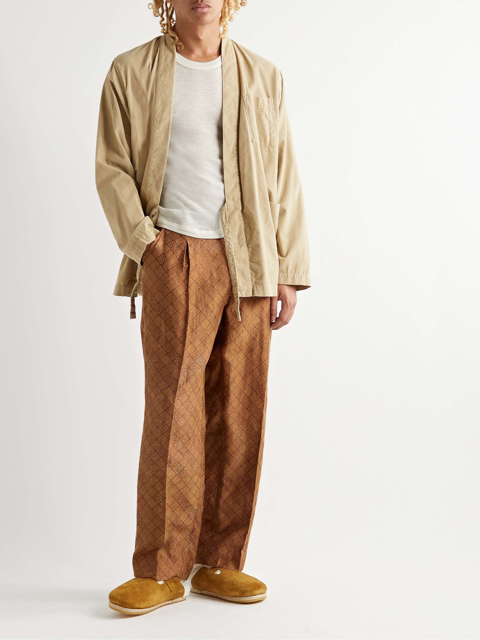 YUKETEN Sal-1 Shearling-Lined Suede Sandals