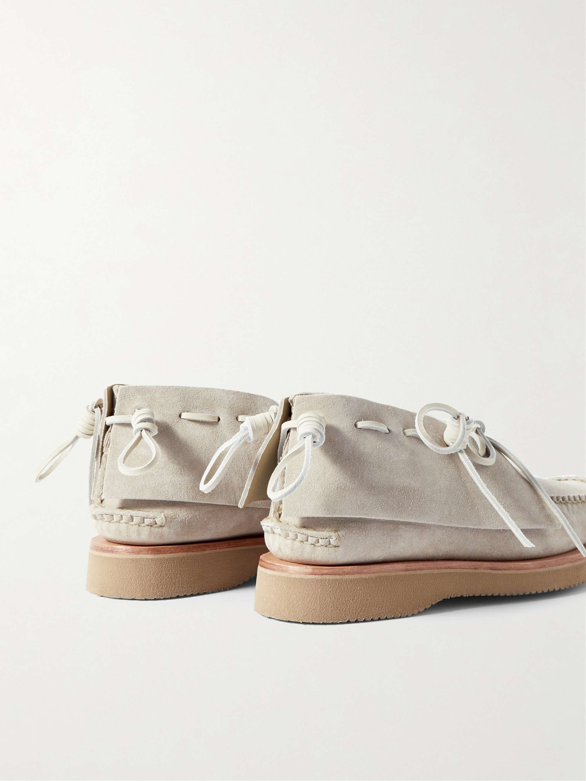 YUKETEN 8 Pig Tails Textured-Leather Chukka Boots