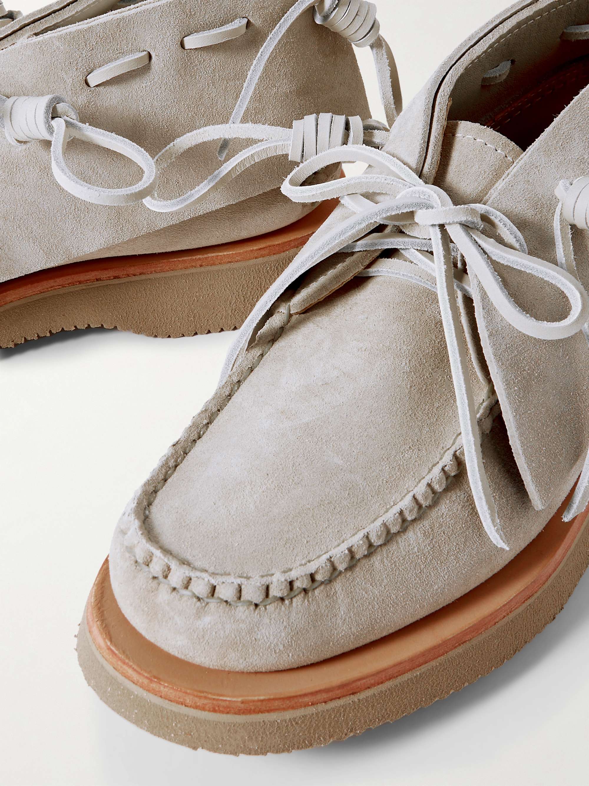 YUKETEN 8 Pig Tails Textured-Leather Chukka Boots