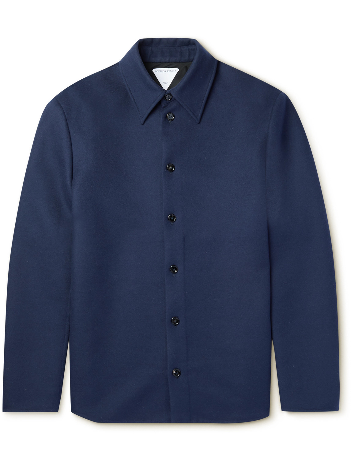 Bottega Veneta Wool-flannel Overshirt In Blue
