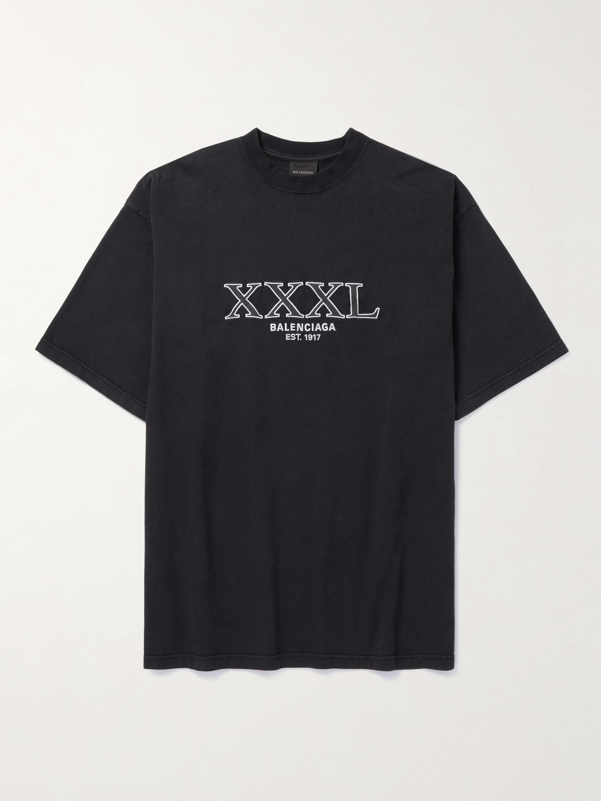 Embro Oversized Logo-Embroidered Cotton-Jersey T-Shirt