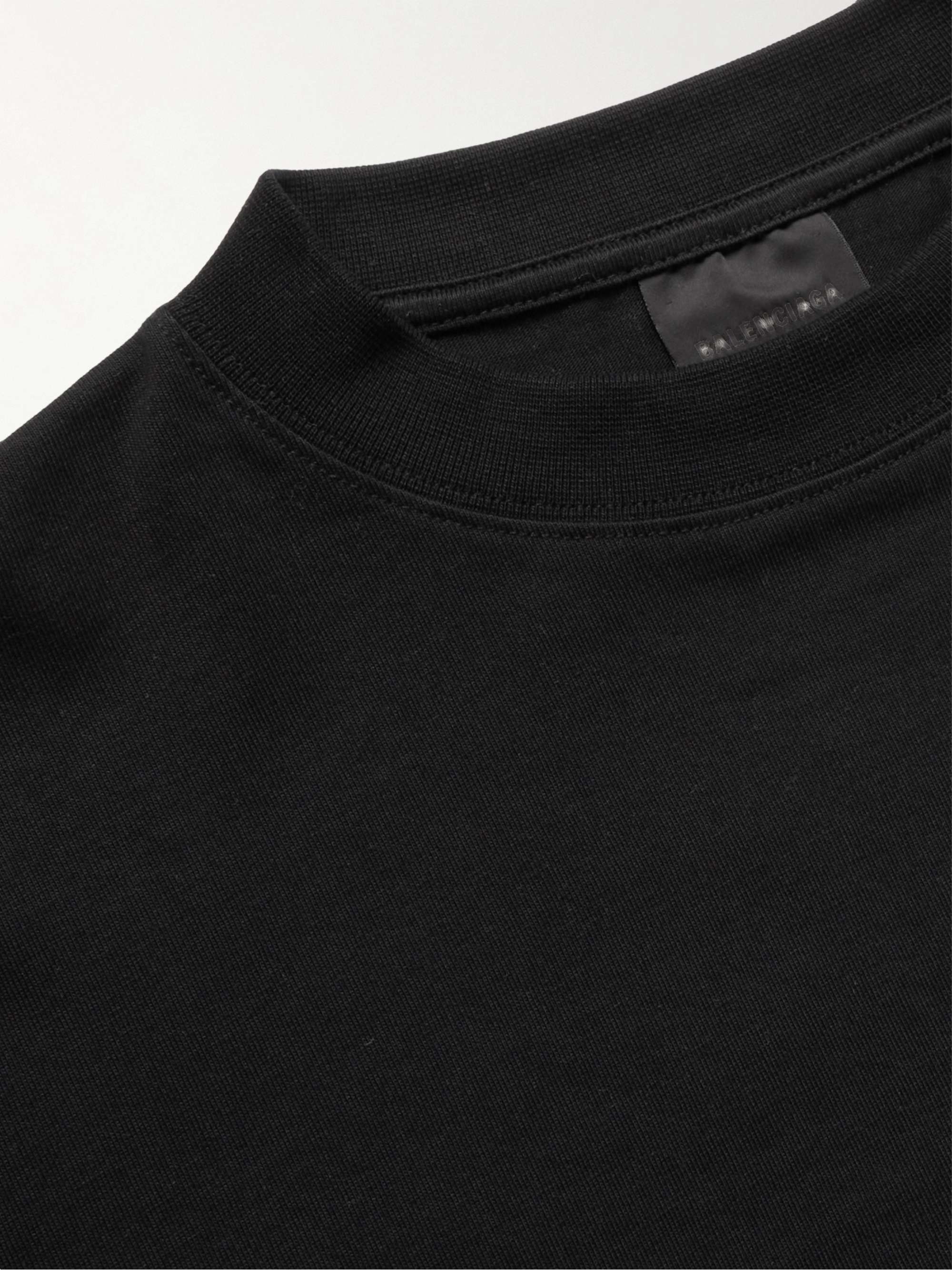 BALENCIAGA Gaffer Oversized Logo-Embroidered Appliquéd Cotton-Jersey T-Shirt