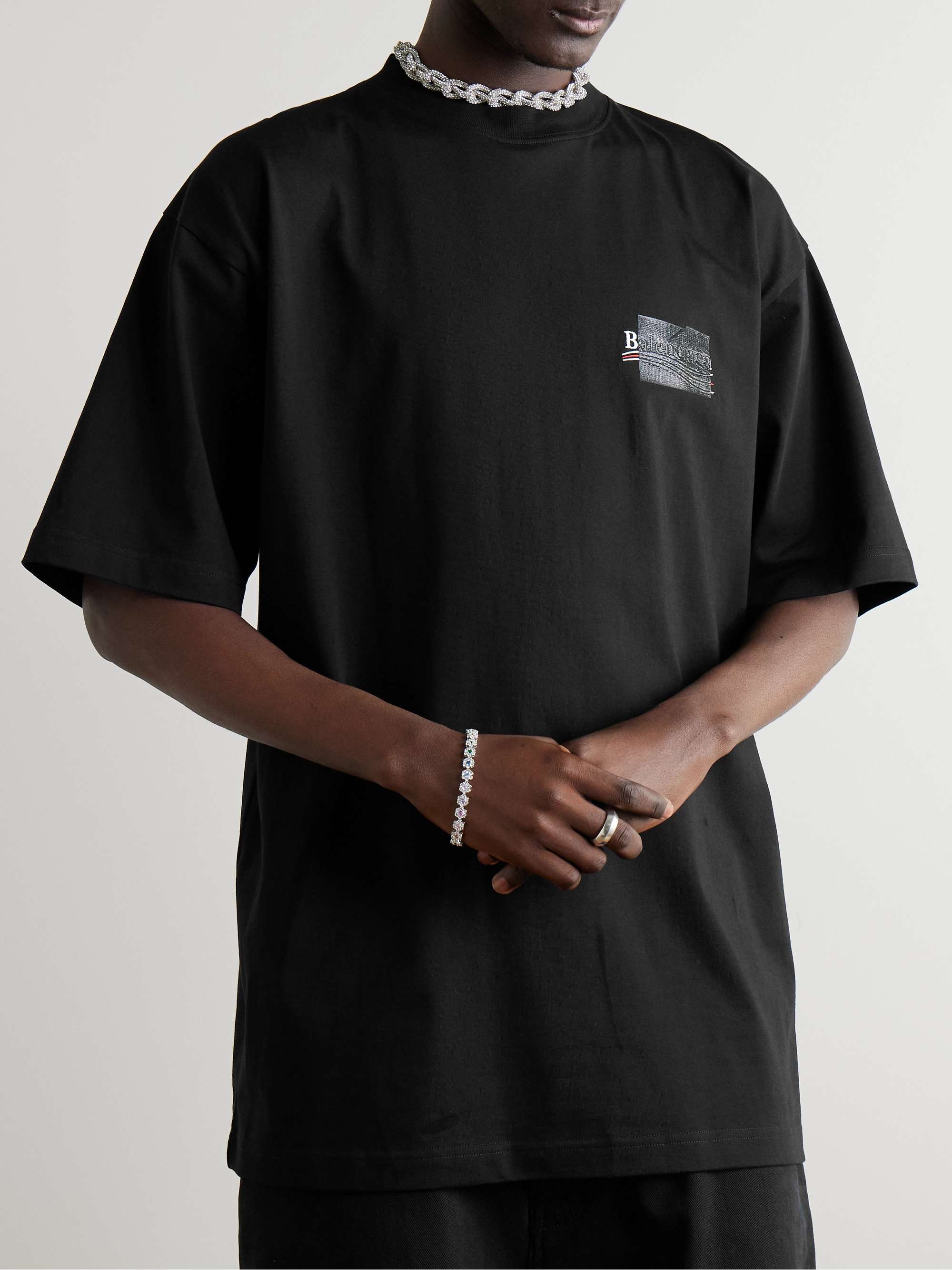 BALENCIAGA Gaffer Oversized Logo-Embroidered Appliquéd BALENCIAGA Gaffer Oversized Logo-Embroidered Appliquéd