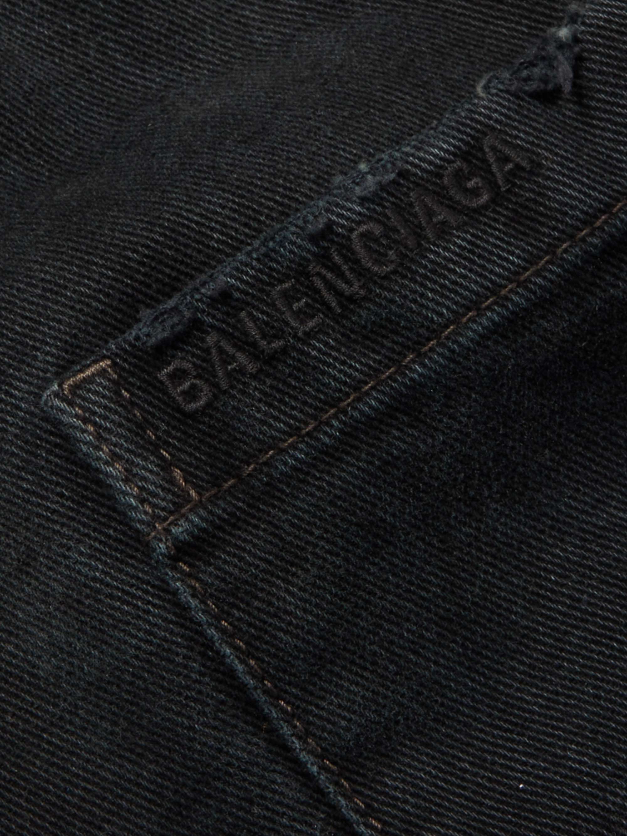BALENCIAGA Logo-Embroidered Padded Denim Overshirt