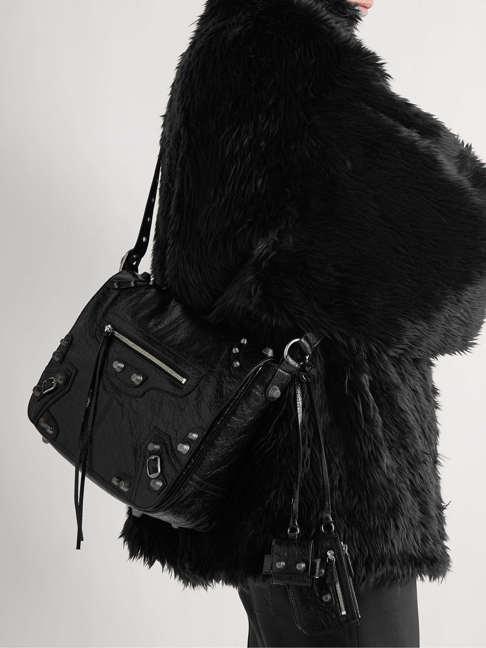 Le Cagole Medium Leather Shoulder Bag in Black - Balenciaga