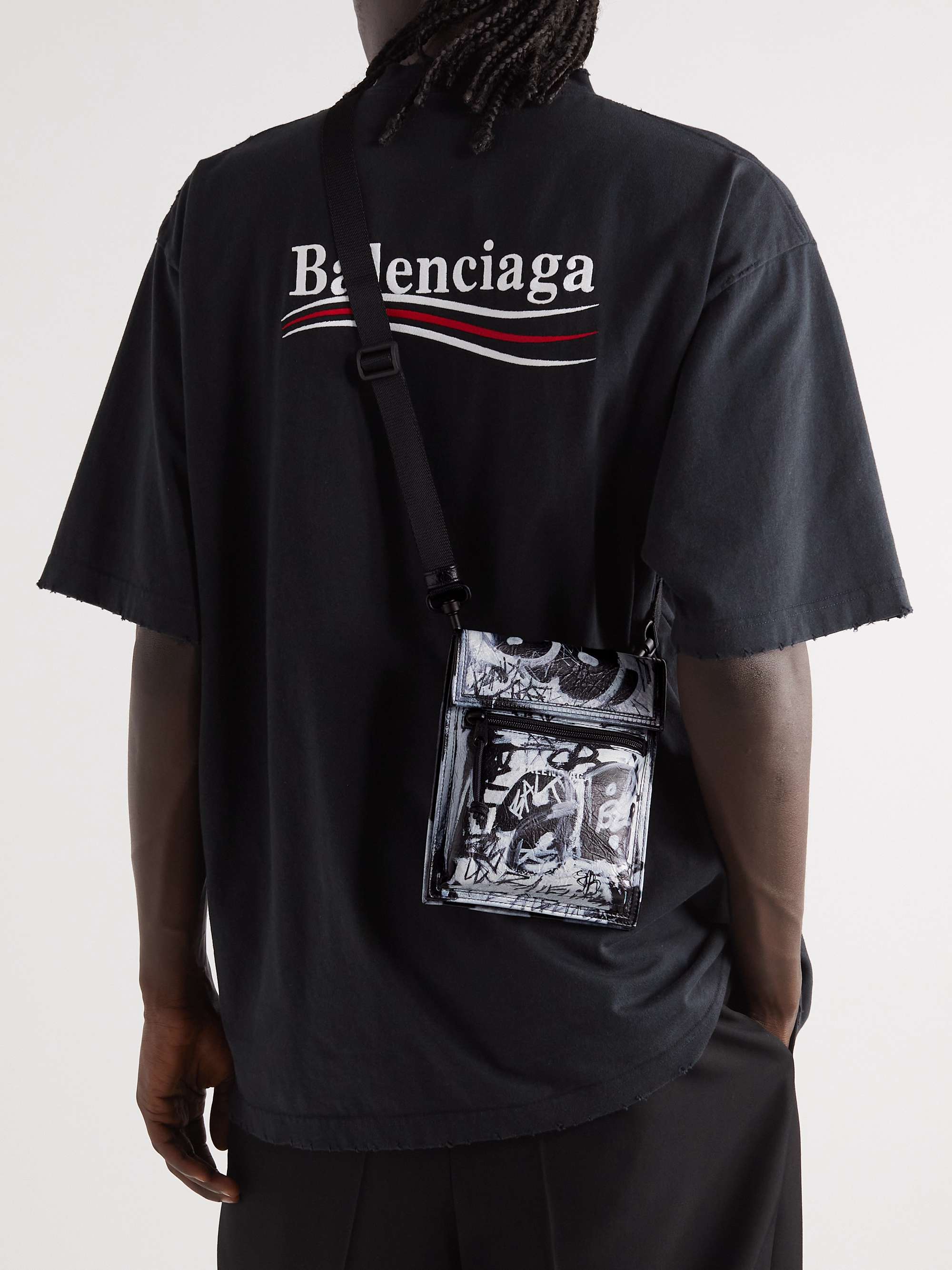 balenciaga graffiti pouch