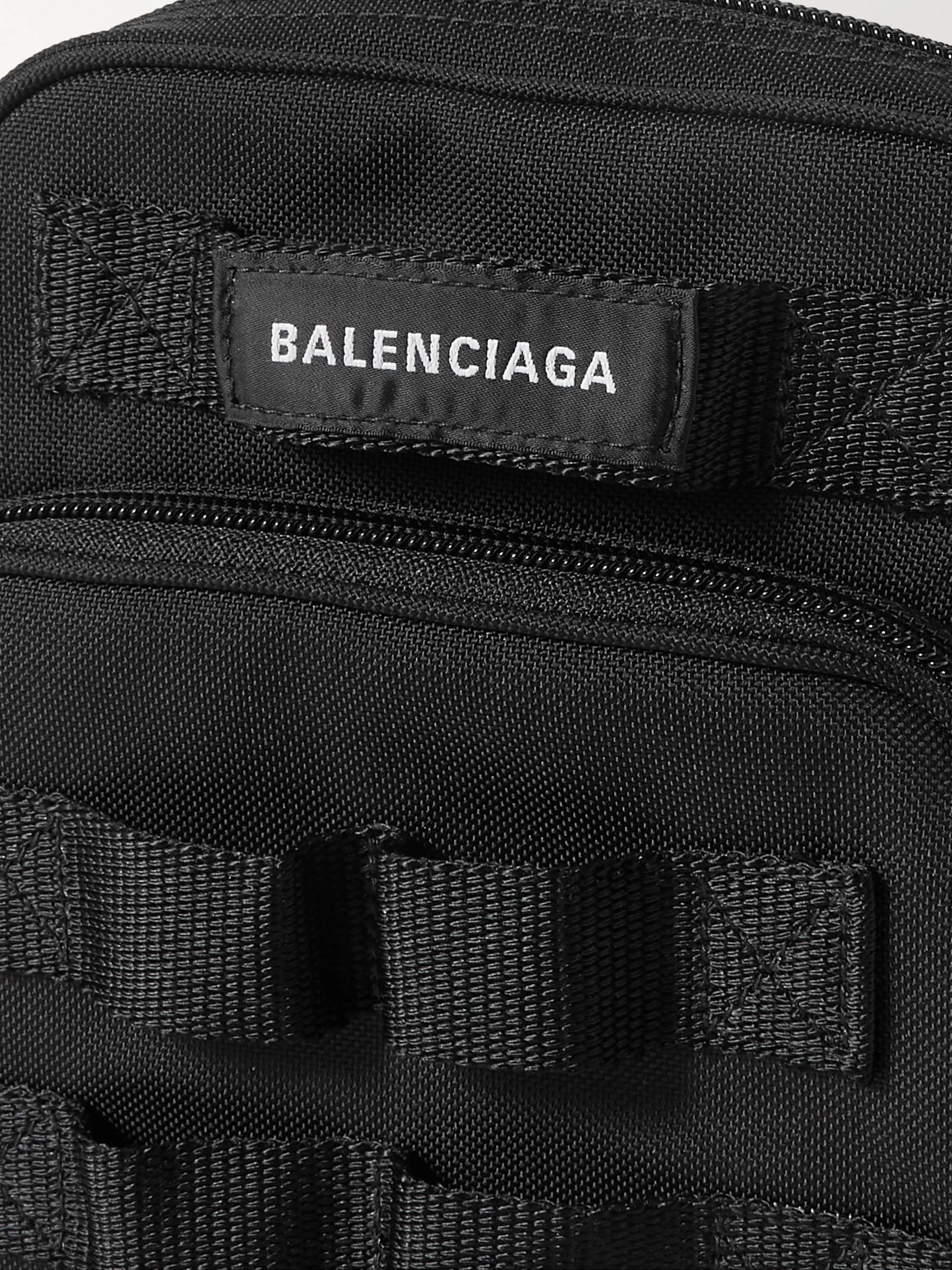 BALENCIAGA Army Logo-Appliquéd ECONYL® Messenger Bag