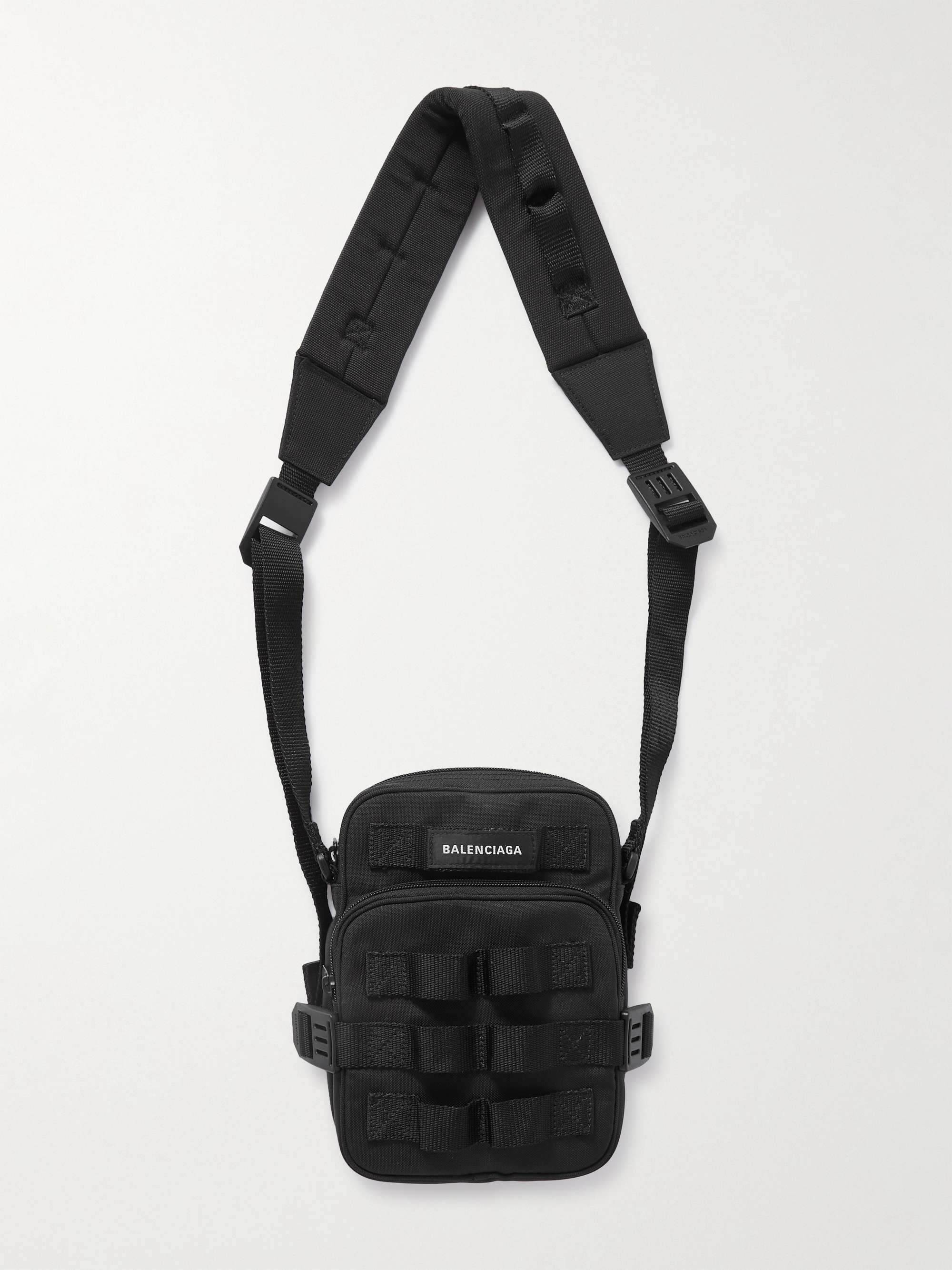 BALENCIAGA Army Logo-Appliquéd ECONYL® Messenger Bag for Men | MR