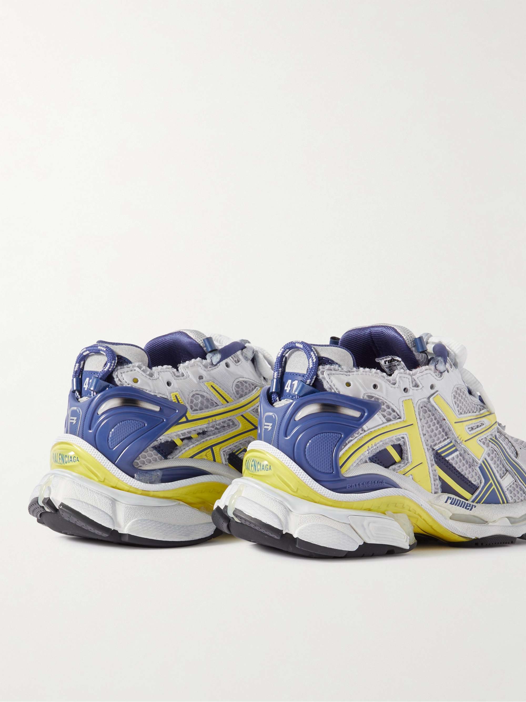 BALENCIAGA Runner Nylon, Mesh and Rubber Sneakers