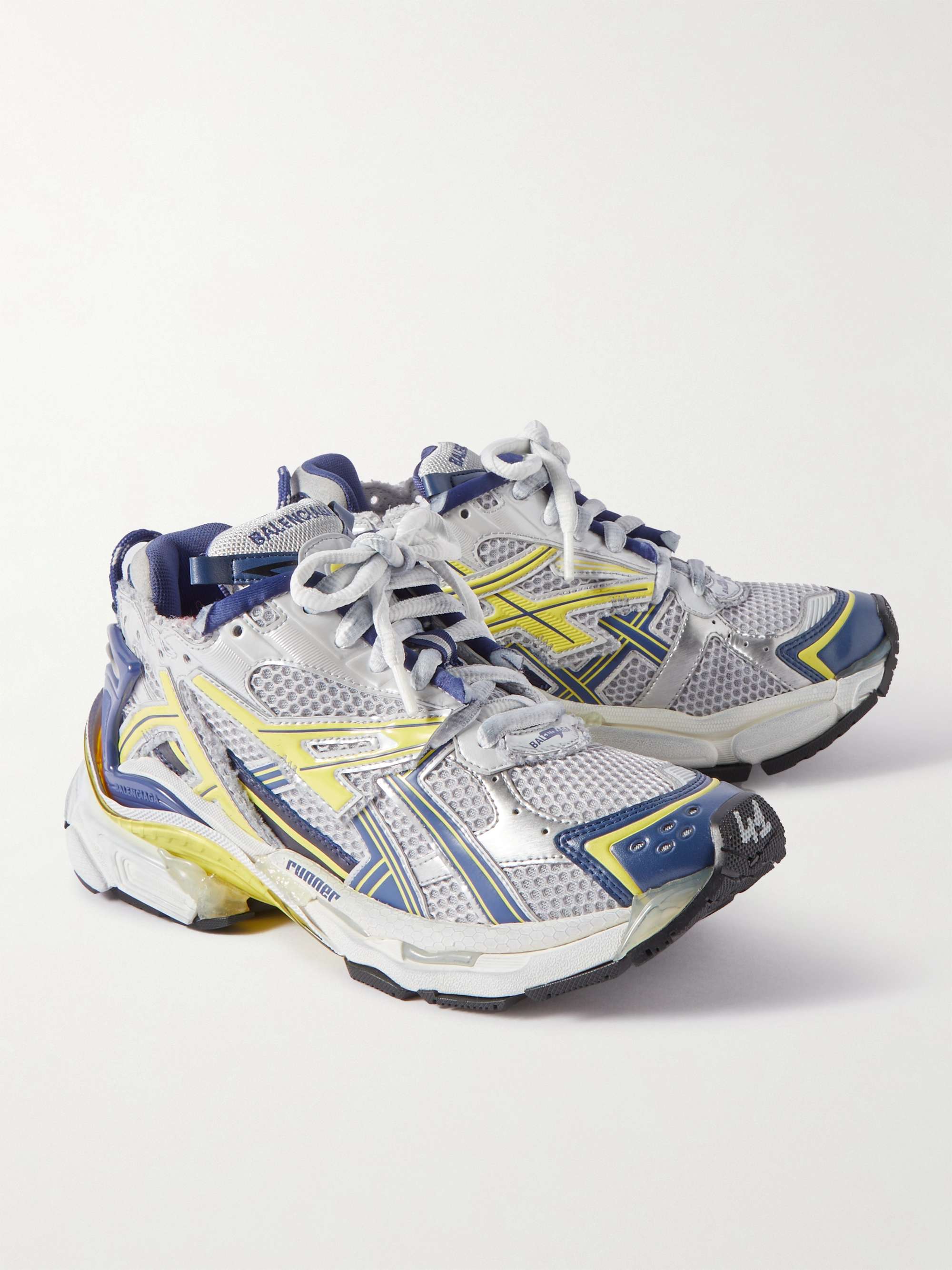 BALENCIAGA Runner Nylon, Mesh and Rubber Sneakers