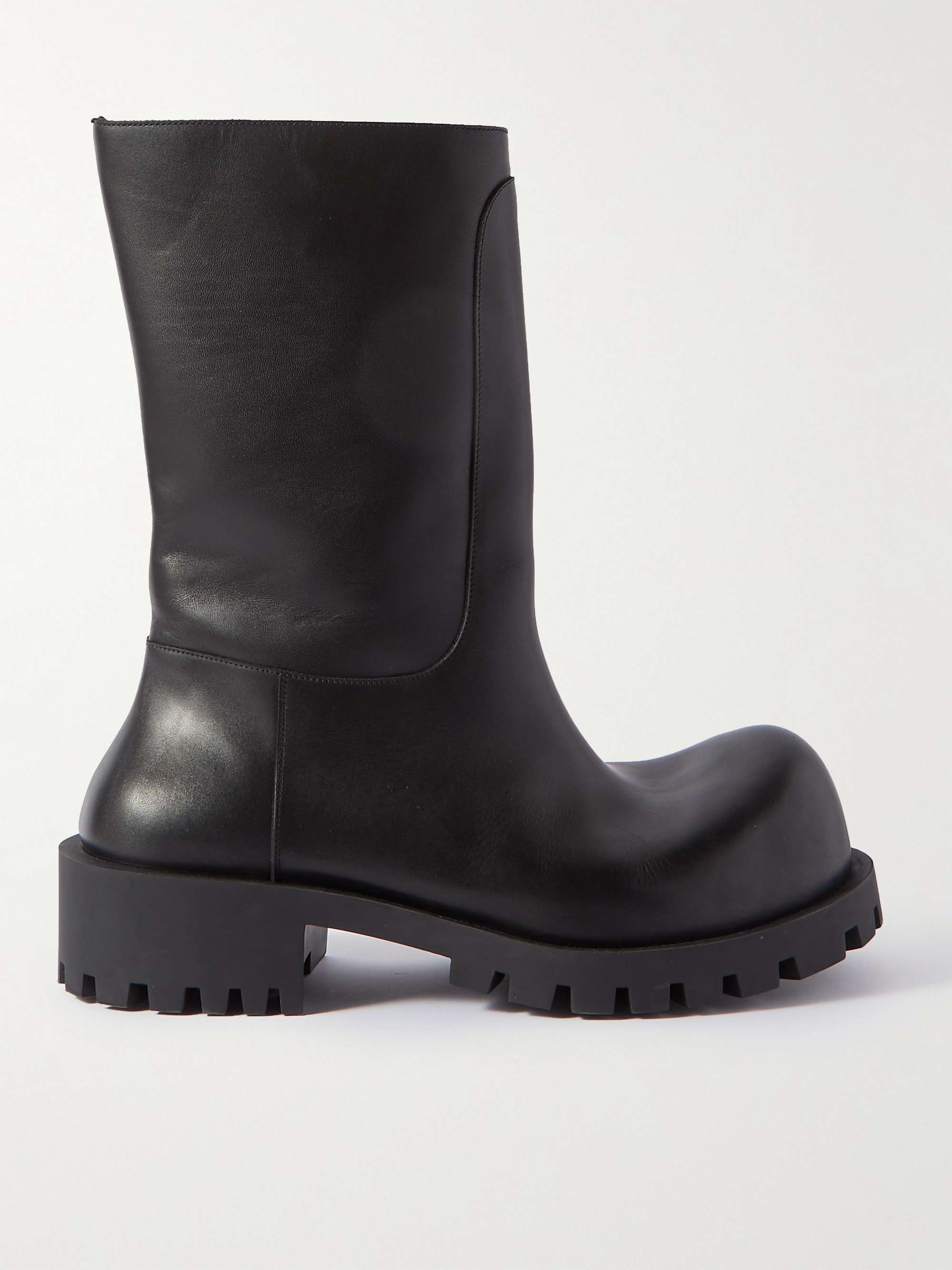 Balenciaga  Strike Leather Boots  Black Balenciaga