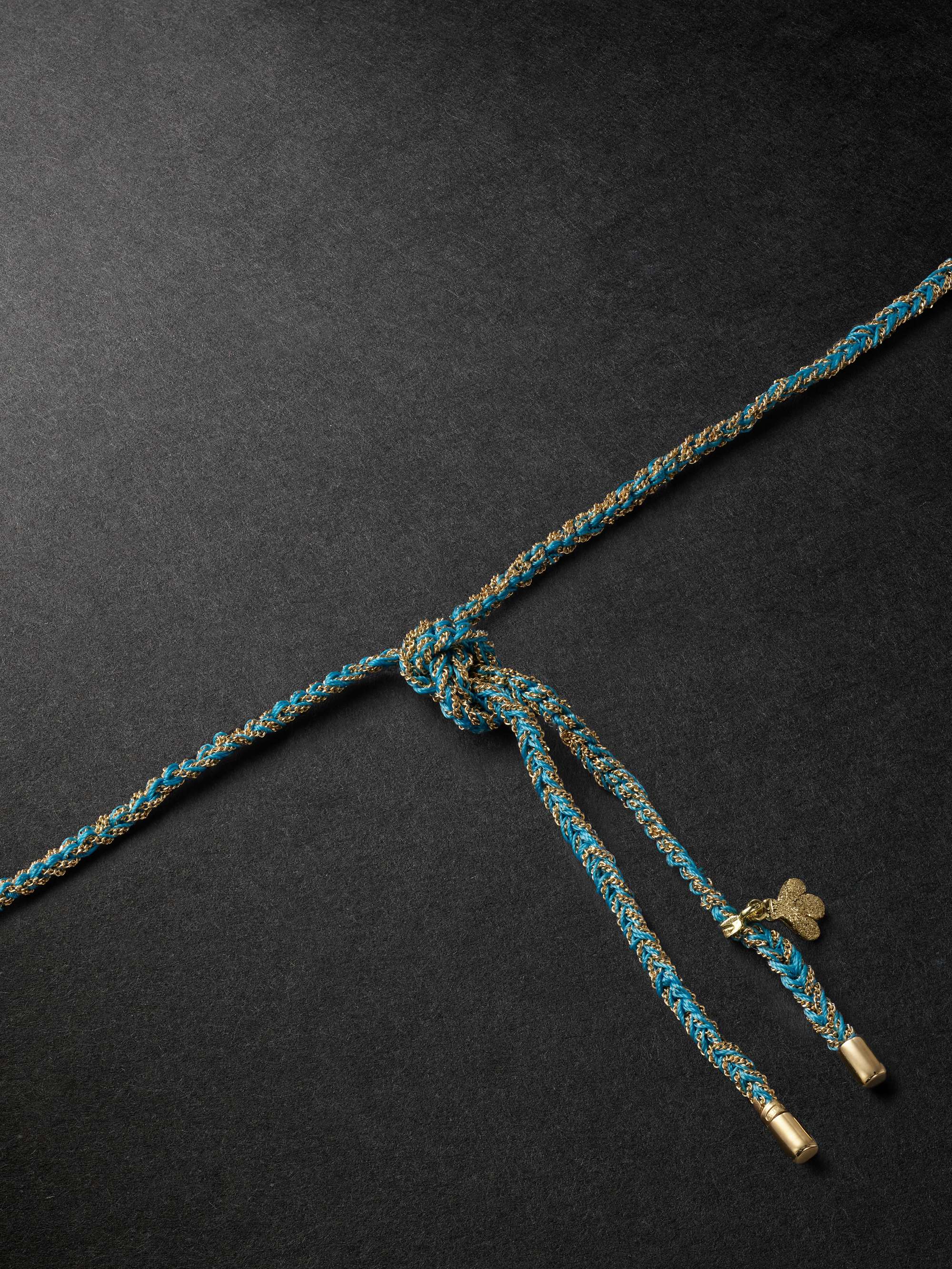 CAROLINA BUCCI Lucky Sprezzatura Gold and Silk Necklace