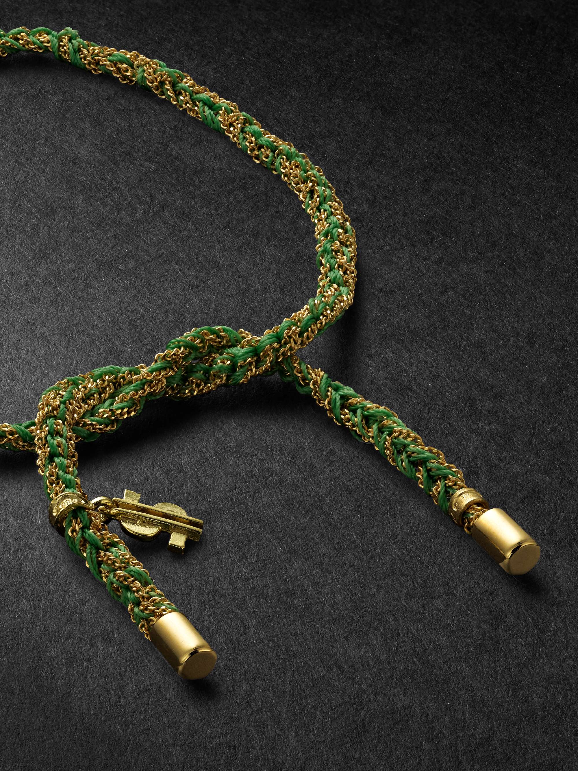 CAROLINA BUCCI Lucky Money Gold and Silk Bracelet