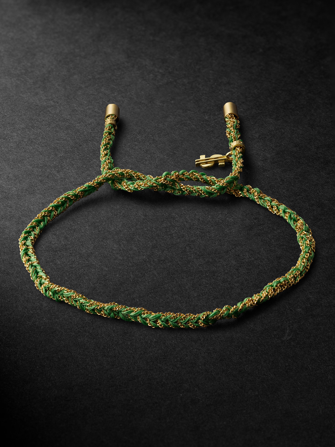 Carolina Bucci Lucky Money Gold And Silk Bracelet In Unknown