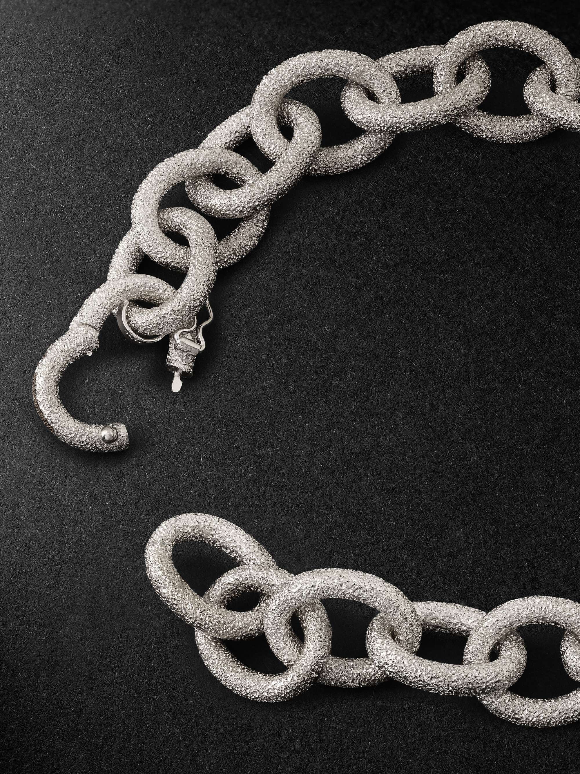 CAROLINA BUCCI Link White Gold Bracelet for Men | MR PORTER