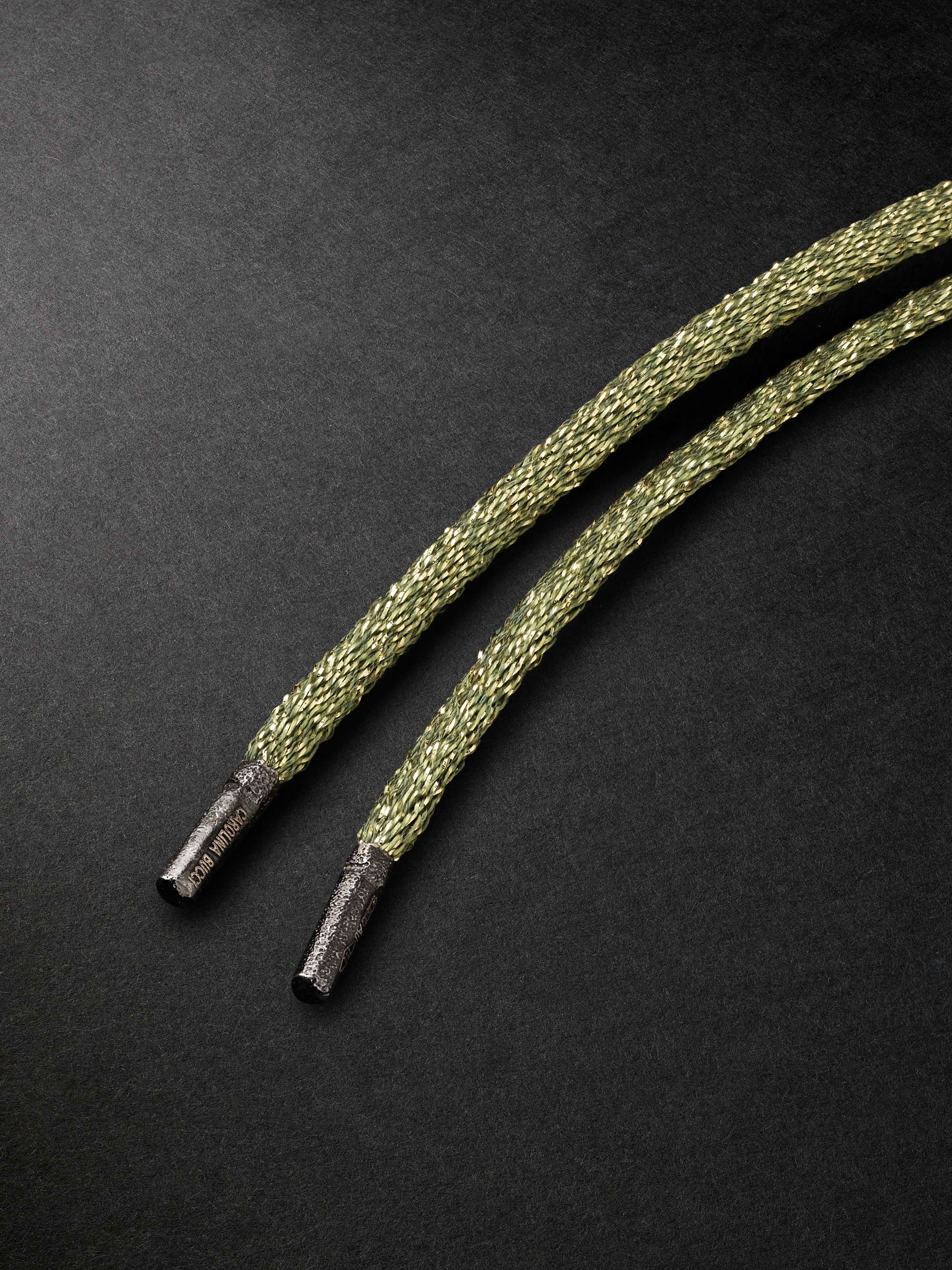 CAROLINA BUCCI Figa Florentine Blackened Gold Lurex Pendant Necklace
