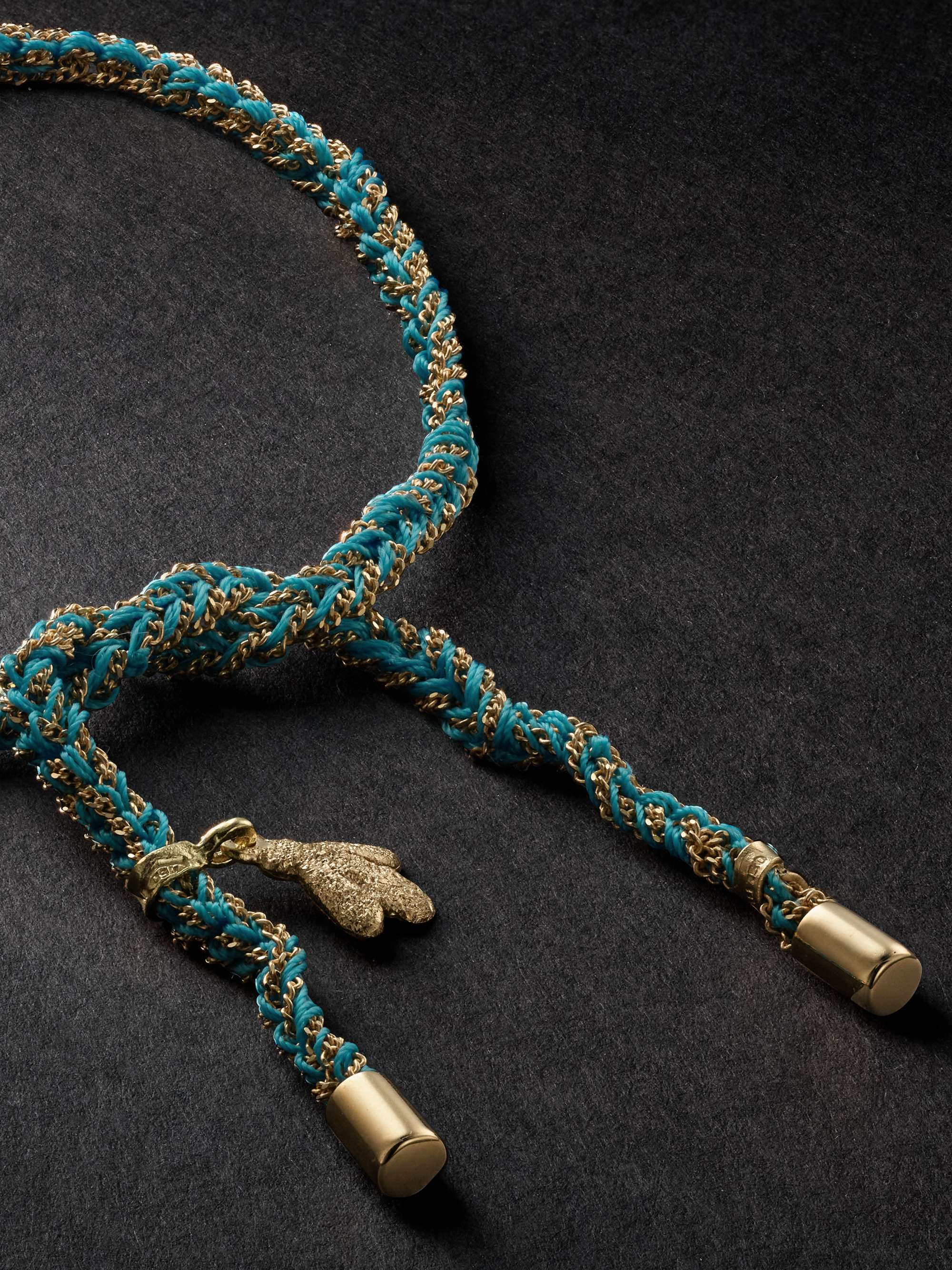 CAROLINA BUCCI Lucky Sprezzatura Gold and Silk Bracelet