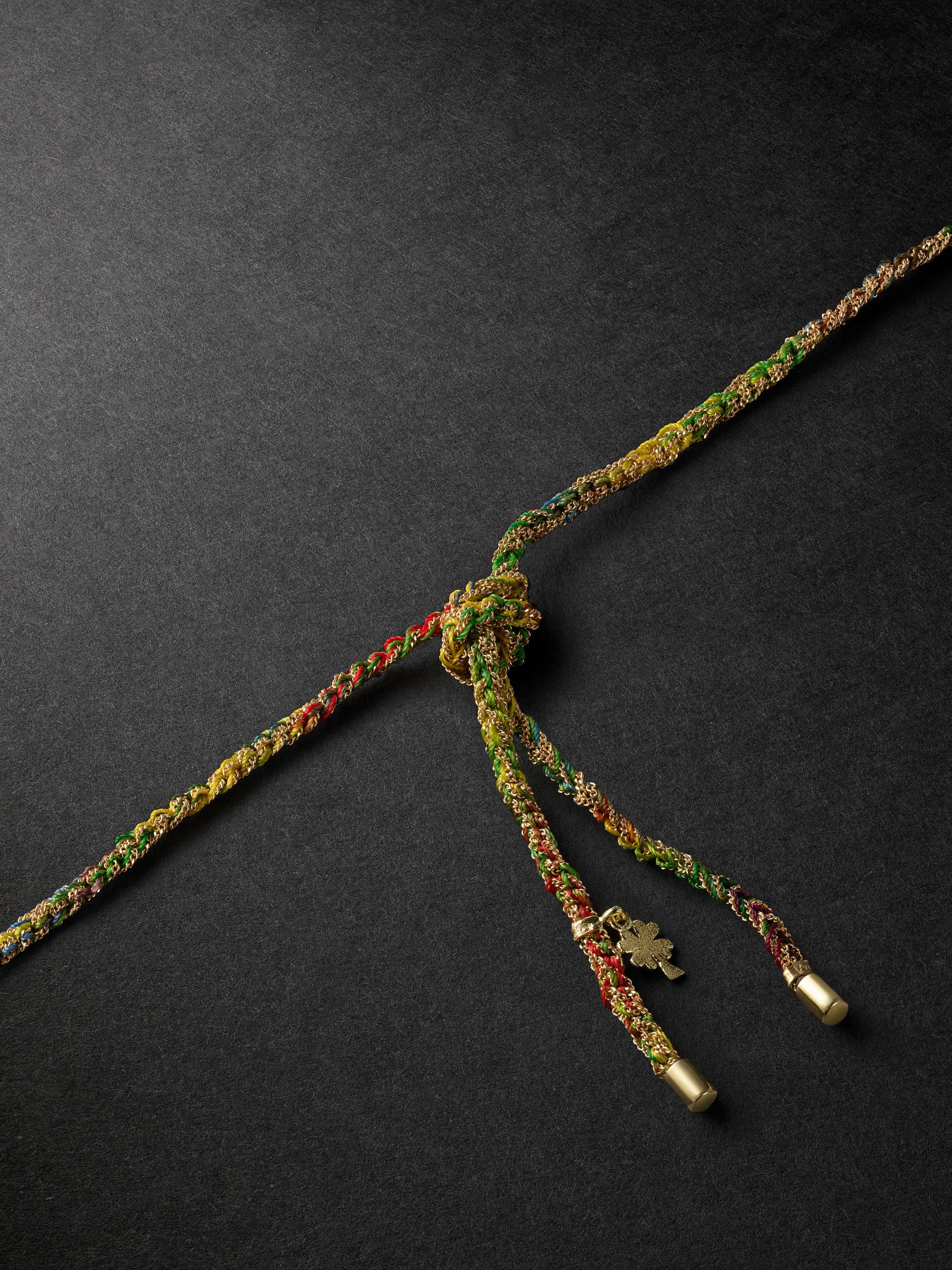 CAROLINA BUCCI Super Lucky Gold and Silk Necklace