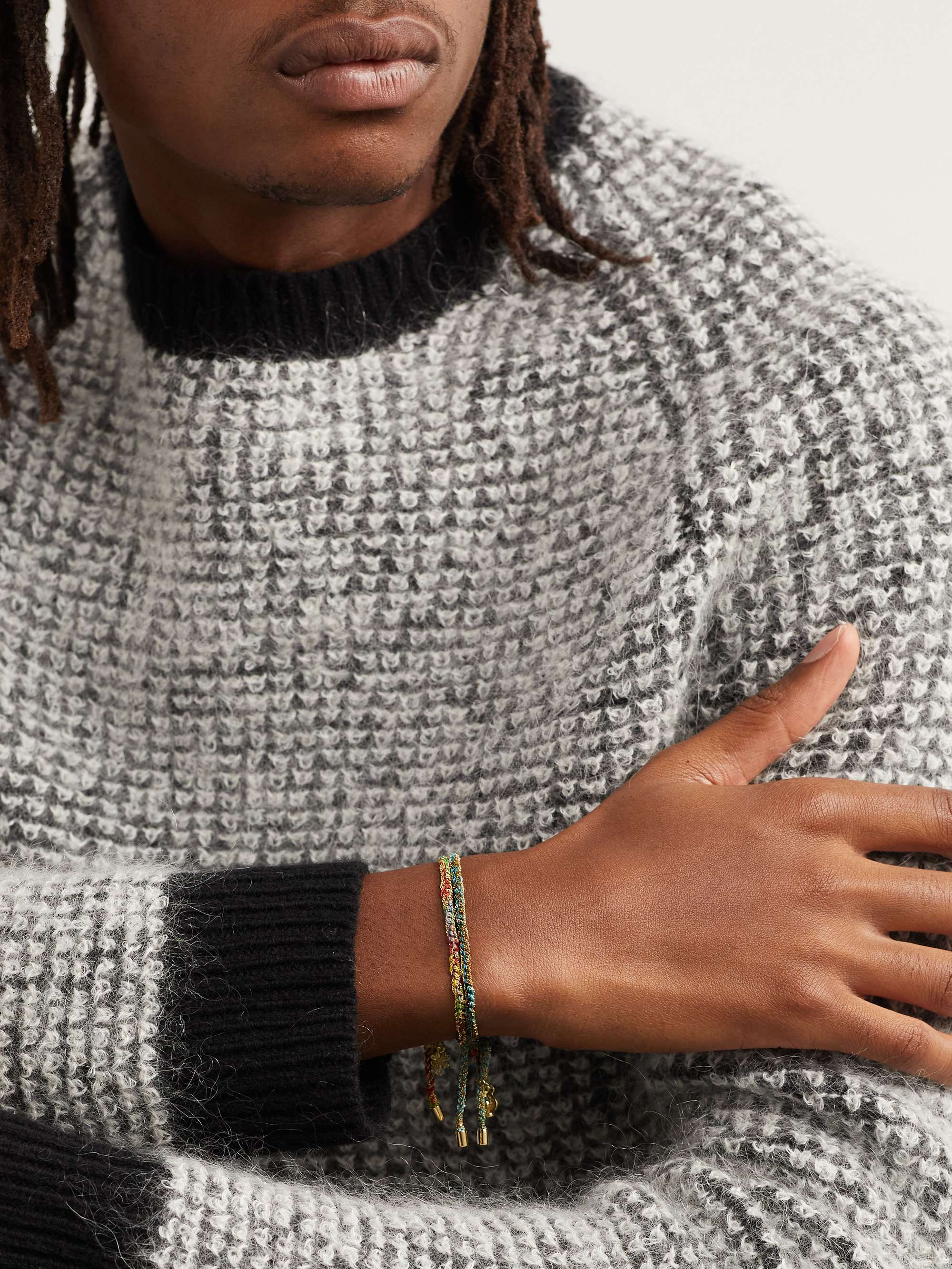 CAROLINA BUCCI Lucky Wisdom Gold and Silk Bracelet