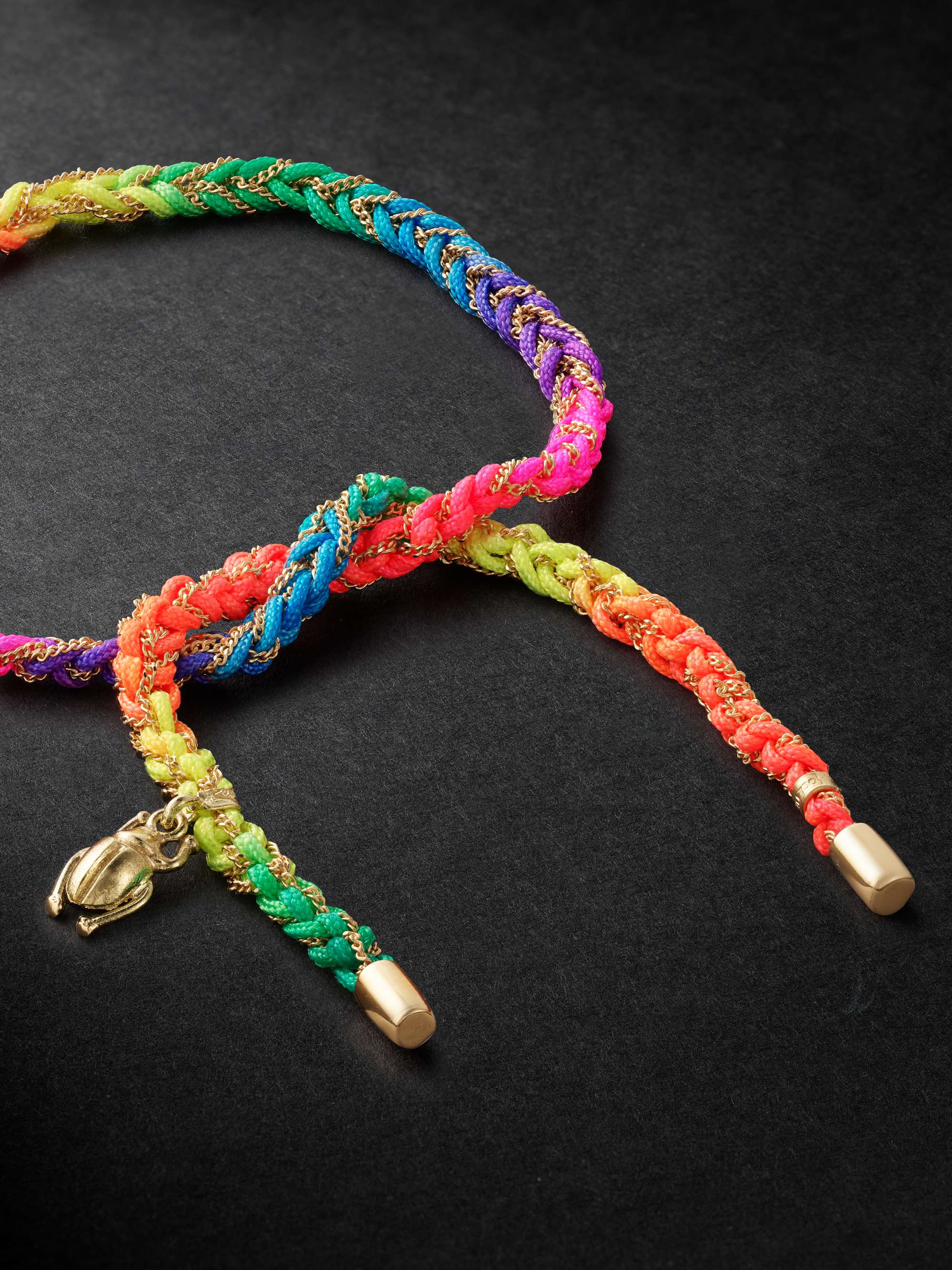 CAROLINA BUCCI Lucky Strength Gold and Silk Bracelet