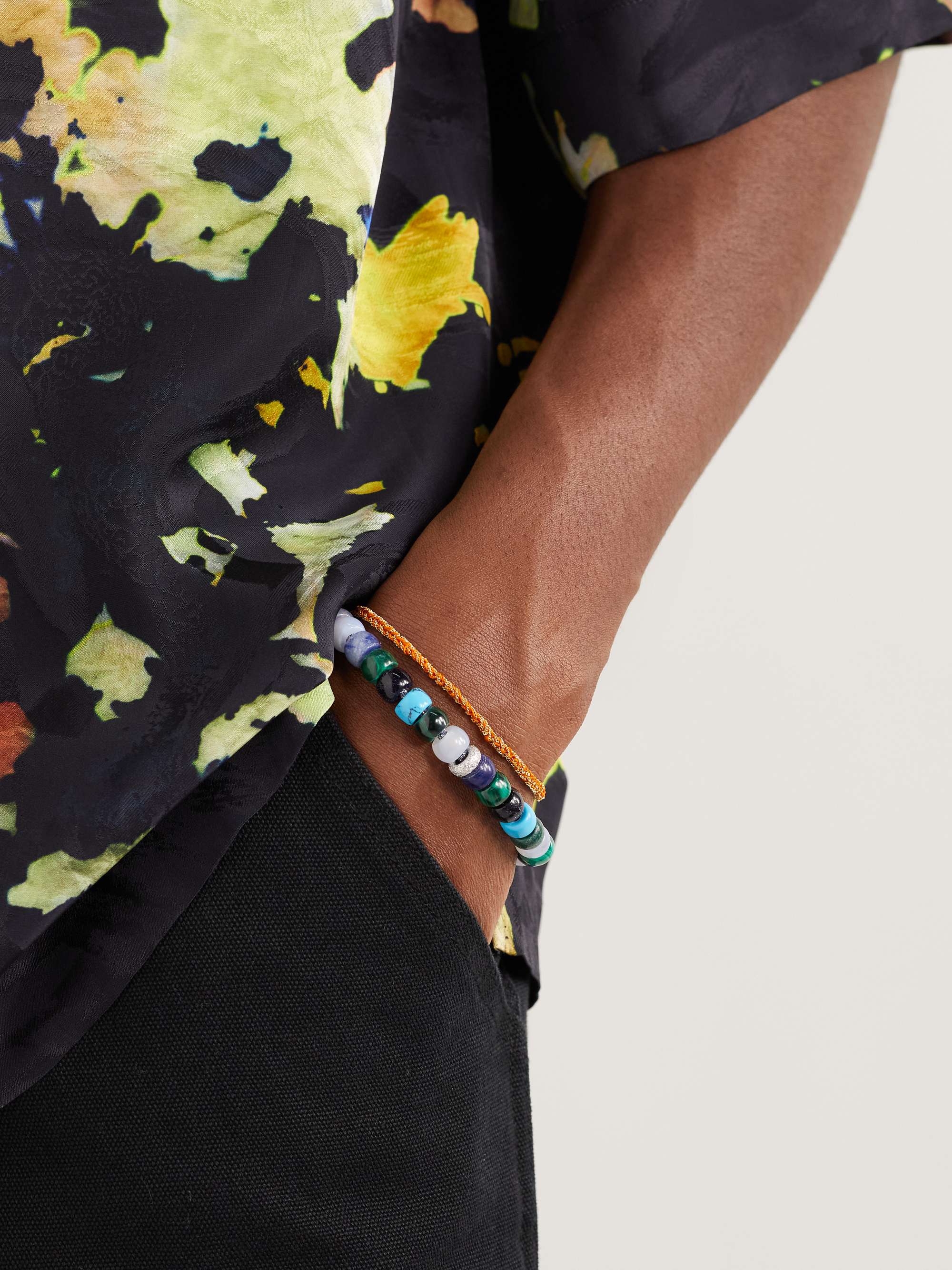CAROLINA BUCCI Lucky Happiness Gold and Silk Bracelet