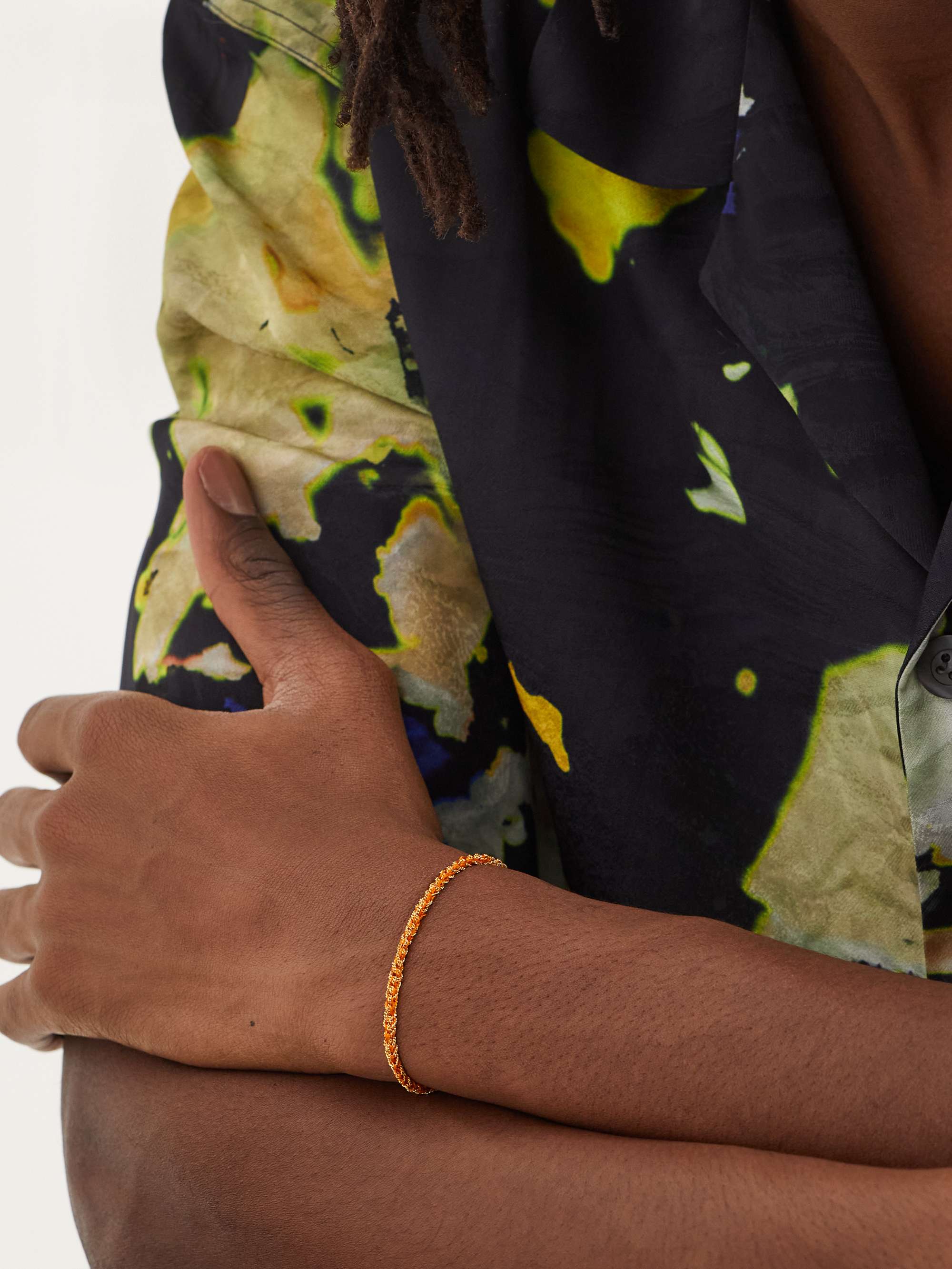 CAROLINA BUCCI Lucky Happiness Gold and Silk Bracelet