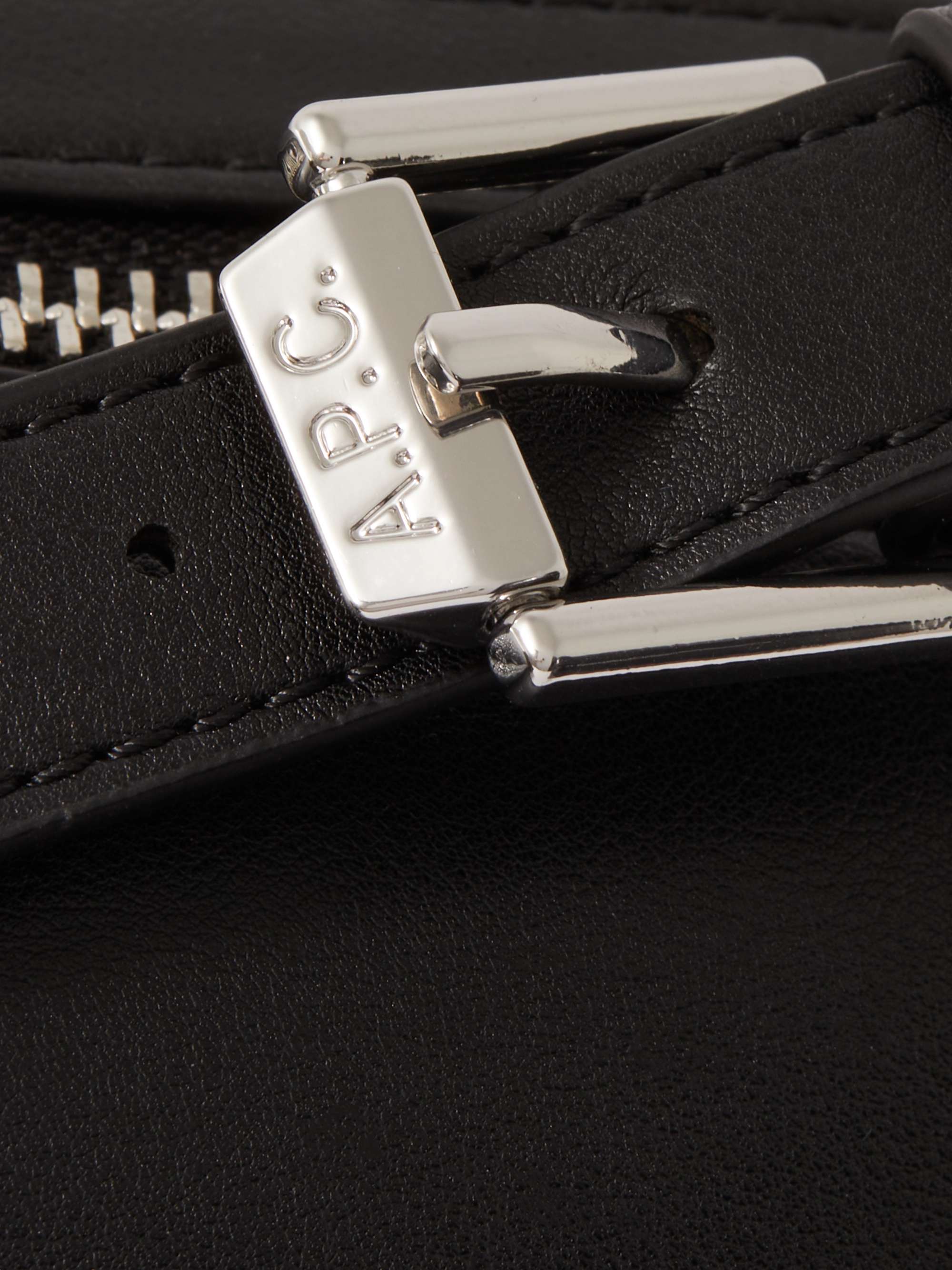 A.P.C. Nino Logo-Print Faux Leather Belt Bag
