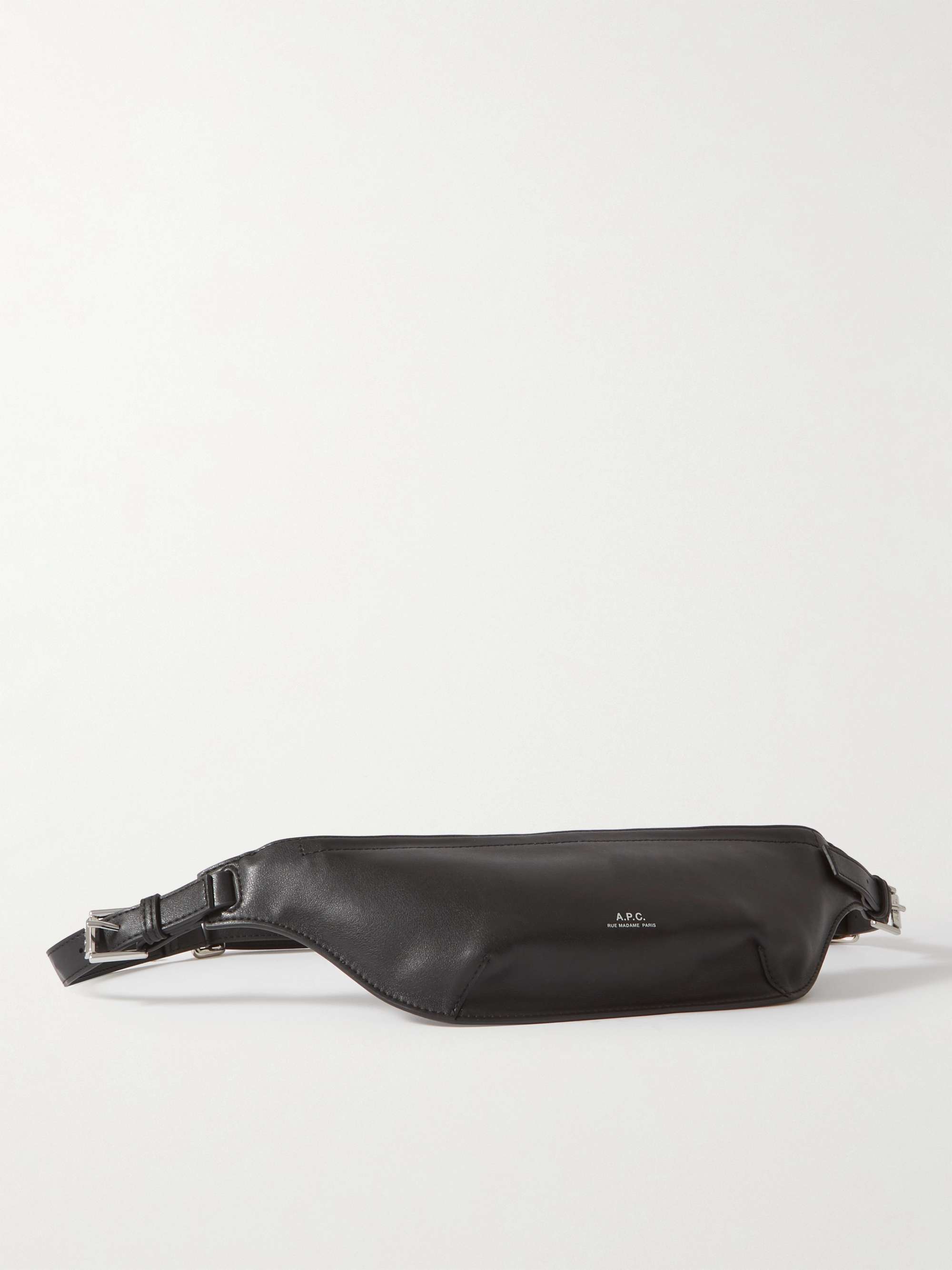 A.P.C. Nino Logo-Print Faux Leather Belt Bag