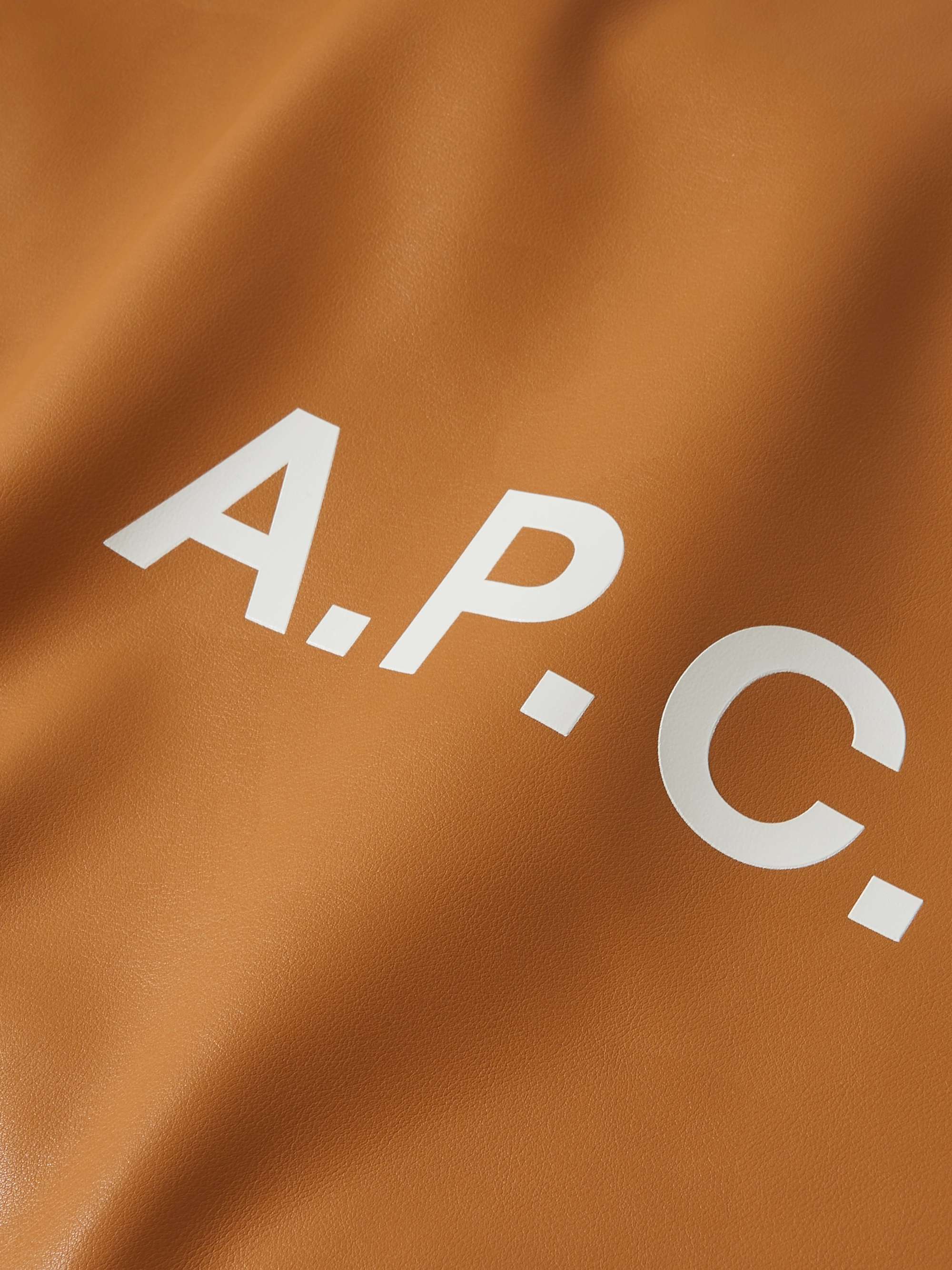 A.P.C. Ninon Logo-Print Faux Leather Tote