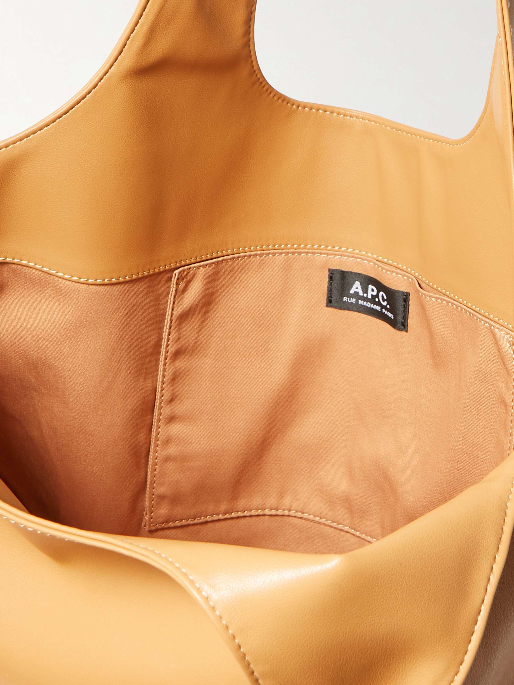 A.P.C. Ninon Logo-Print Faux Leather Tote