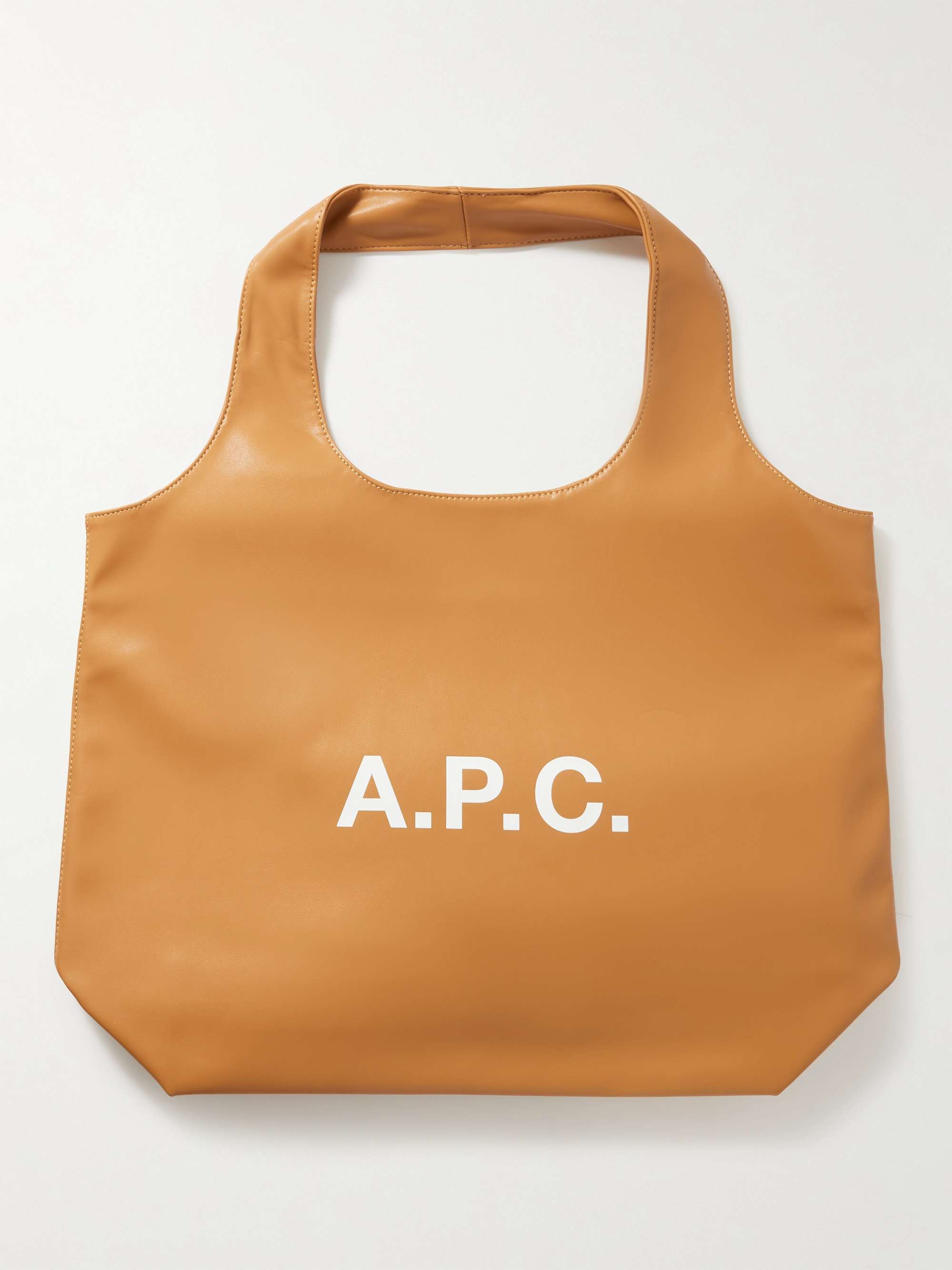 A.P.C. Ninon Logo-Print Faux Leather Tote