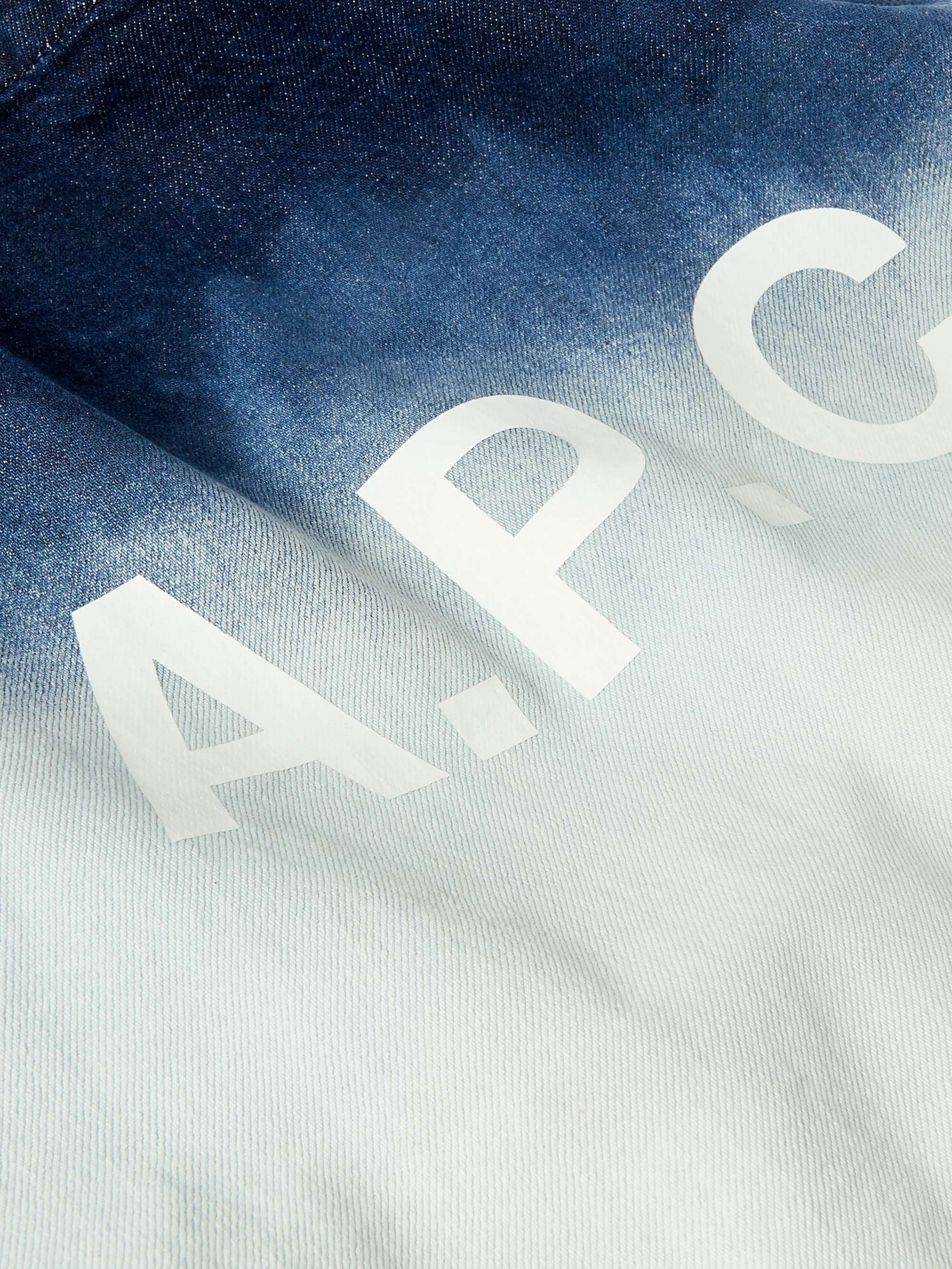 A.P.C. Diane Denim Logo-Print Tote