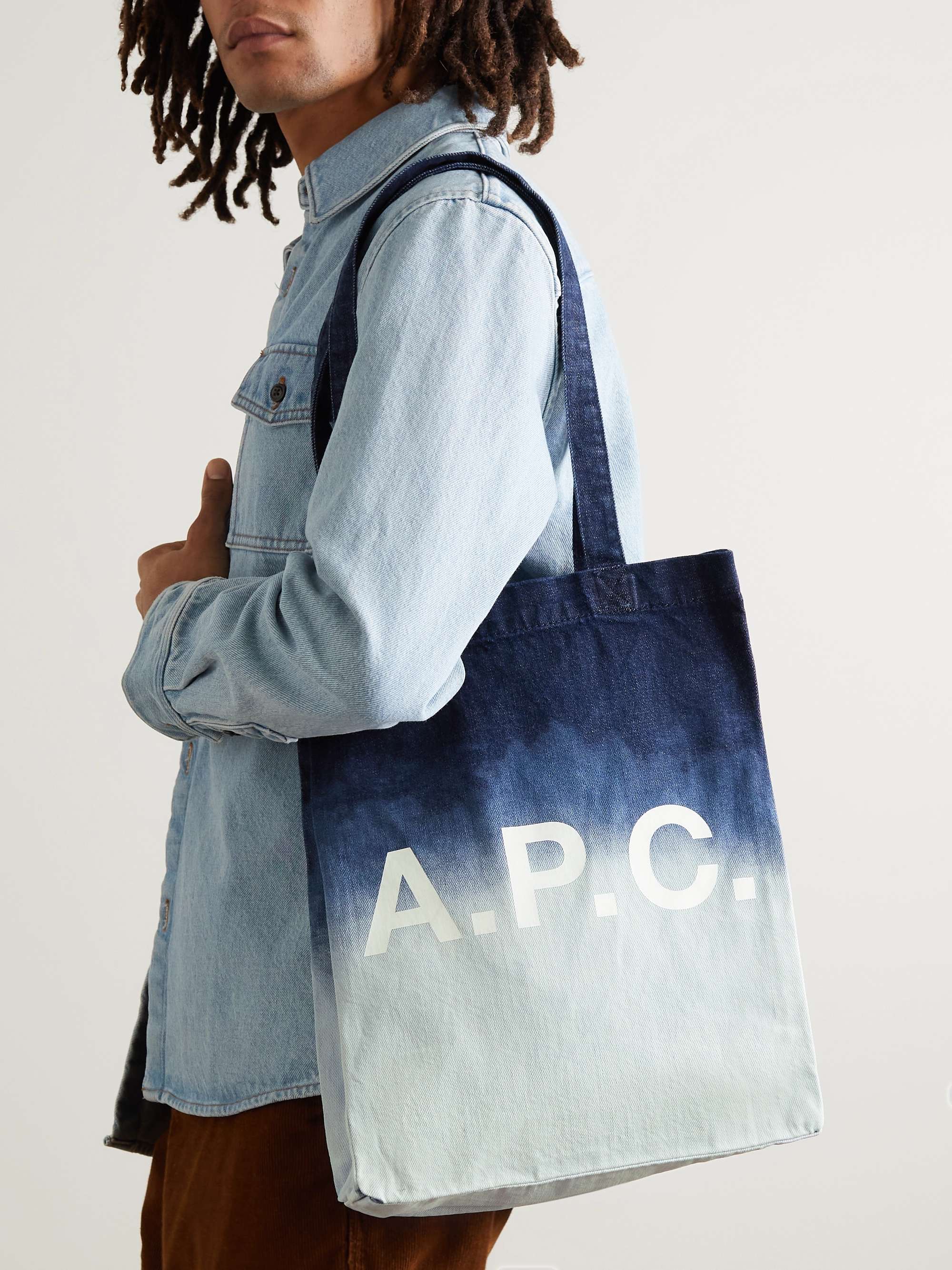 MAISON KITSUNÉ Palais Royal Logo-Print Cotton-Canvas Tote Bag for Men