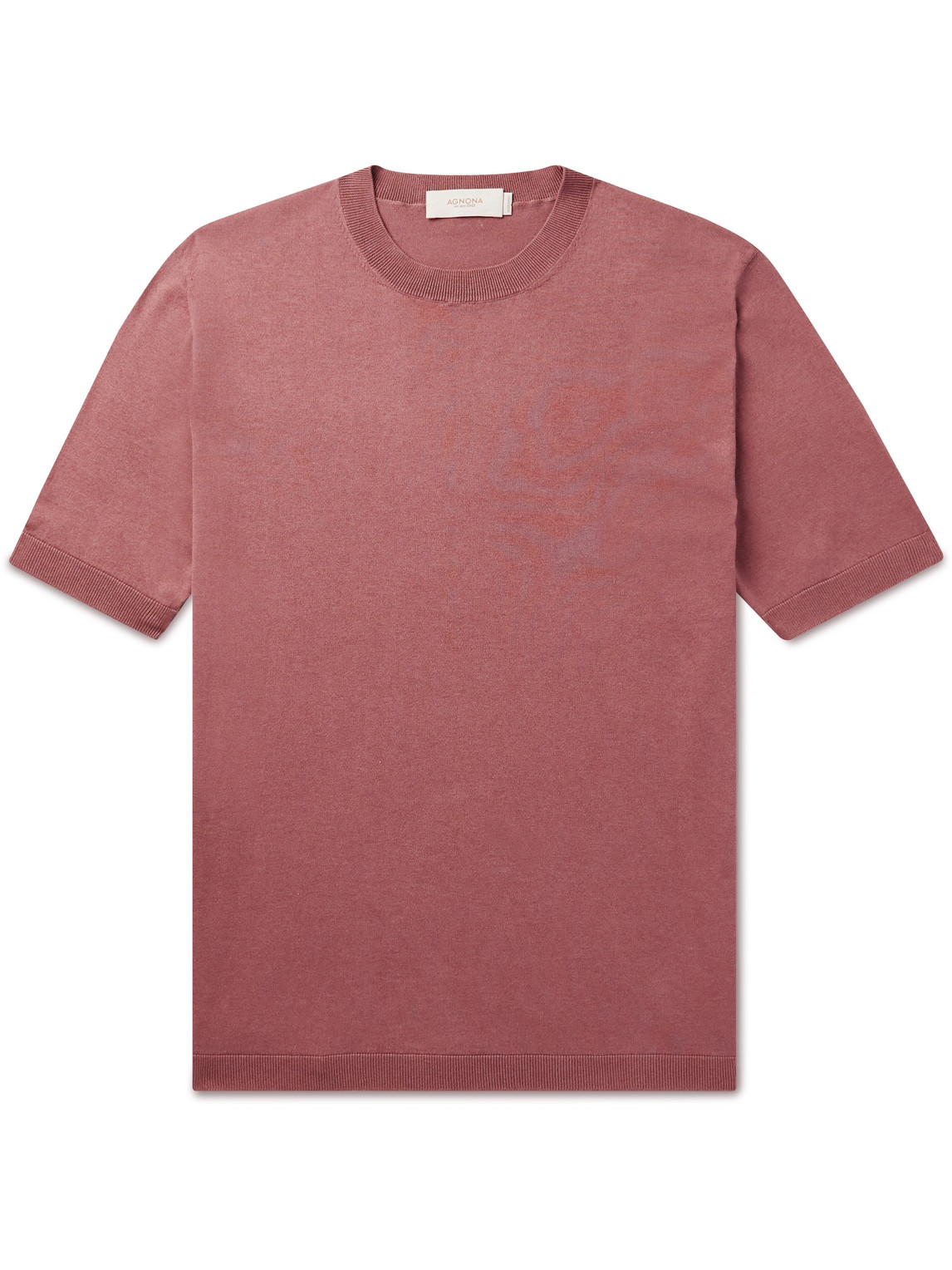 Agnona Slim-fit Silk And Cotton-blend Jersey T-shirt In Pink