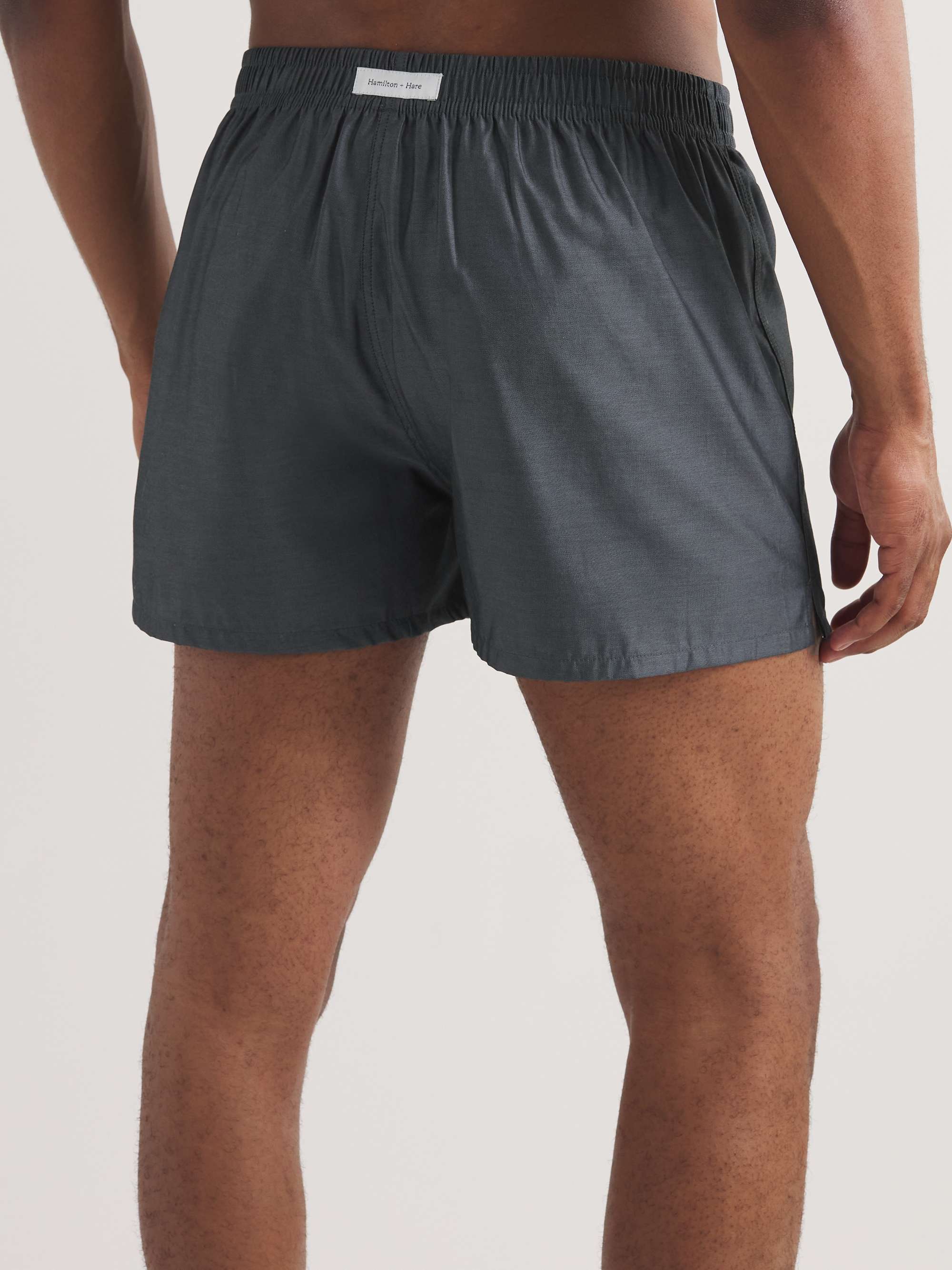 HAMILTON AND HARE Five-Pack Cotton-Jersey Boxer Shorts