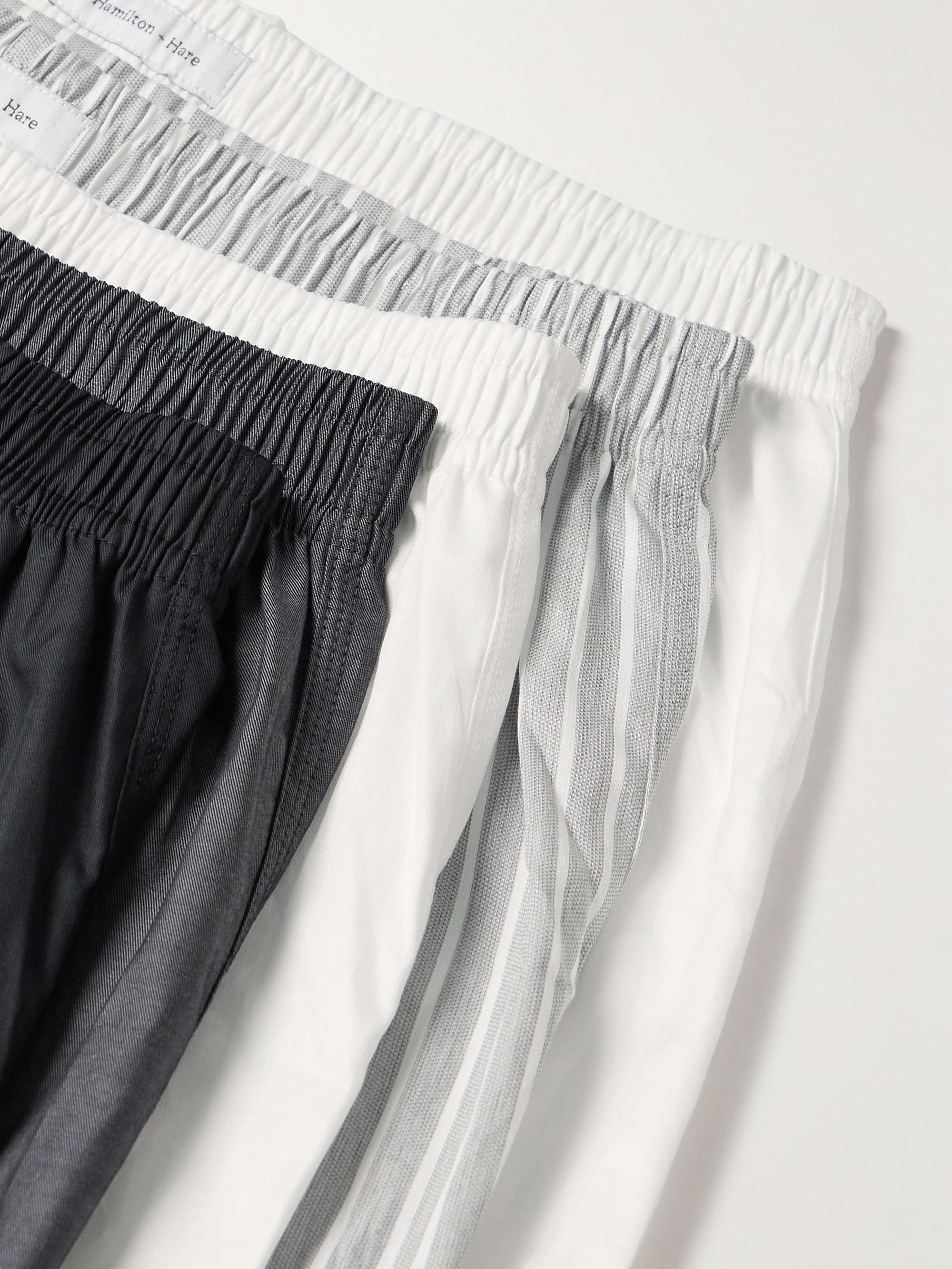 HAMILTON AND HARE Five-Pack Cotton-Jersey Boxer Shorts