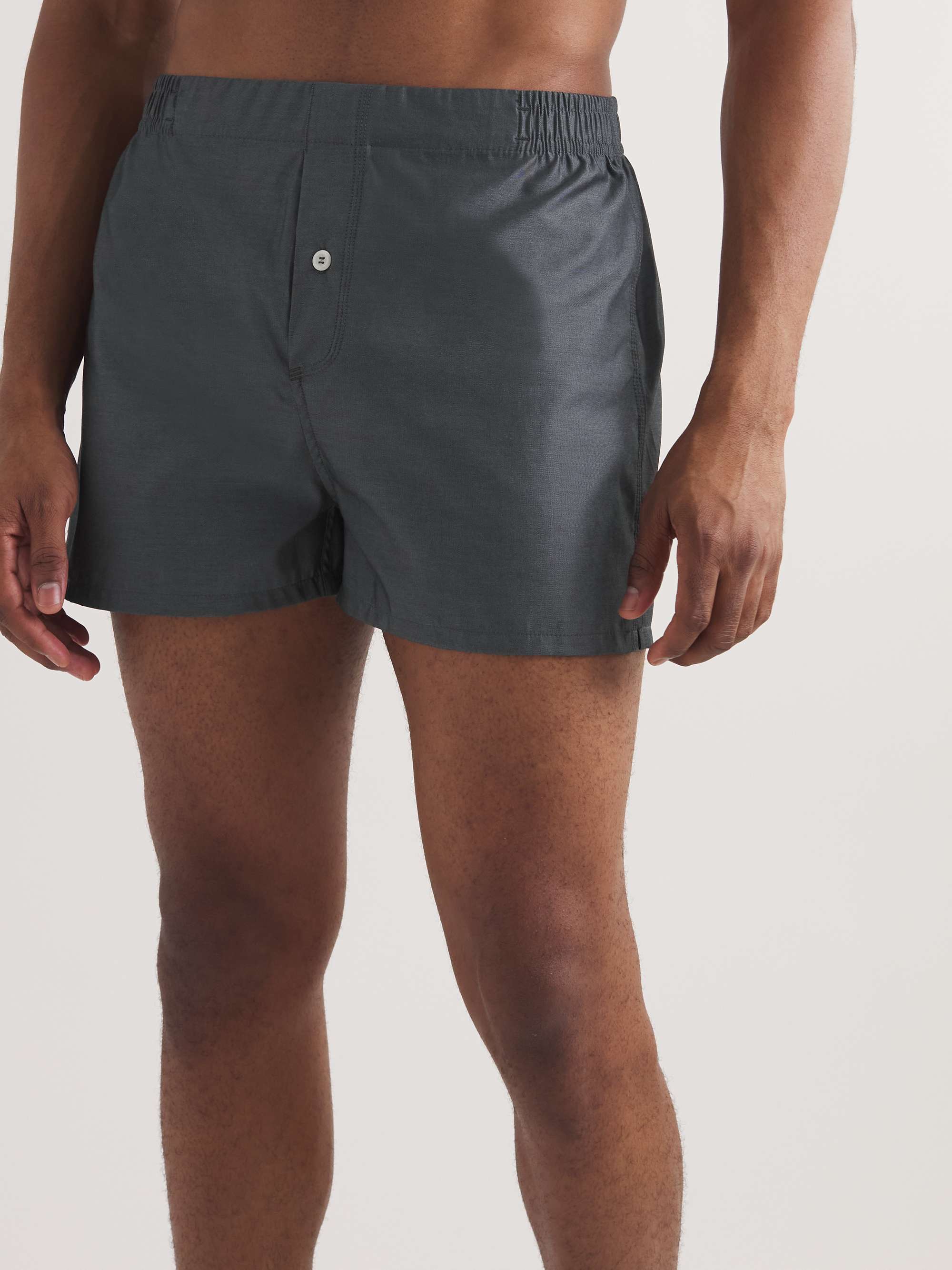 HAMILTON AND HARE Five-Pack Cotton-Jersey Boxer Shorts