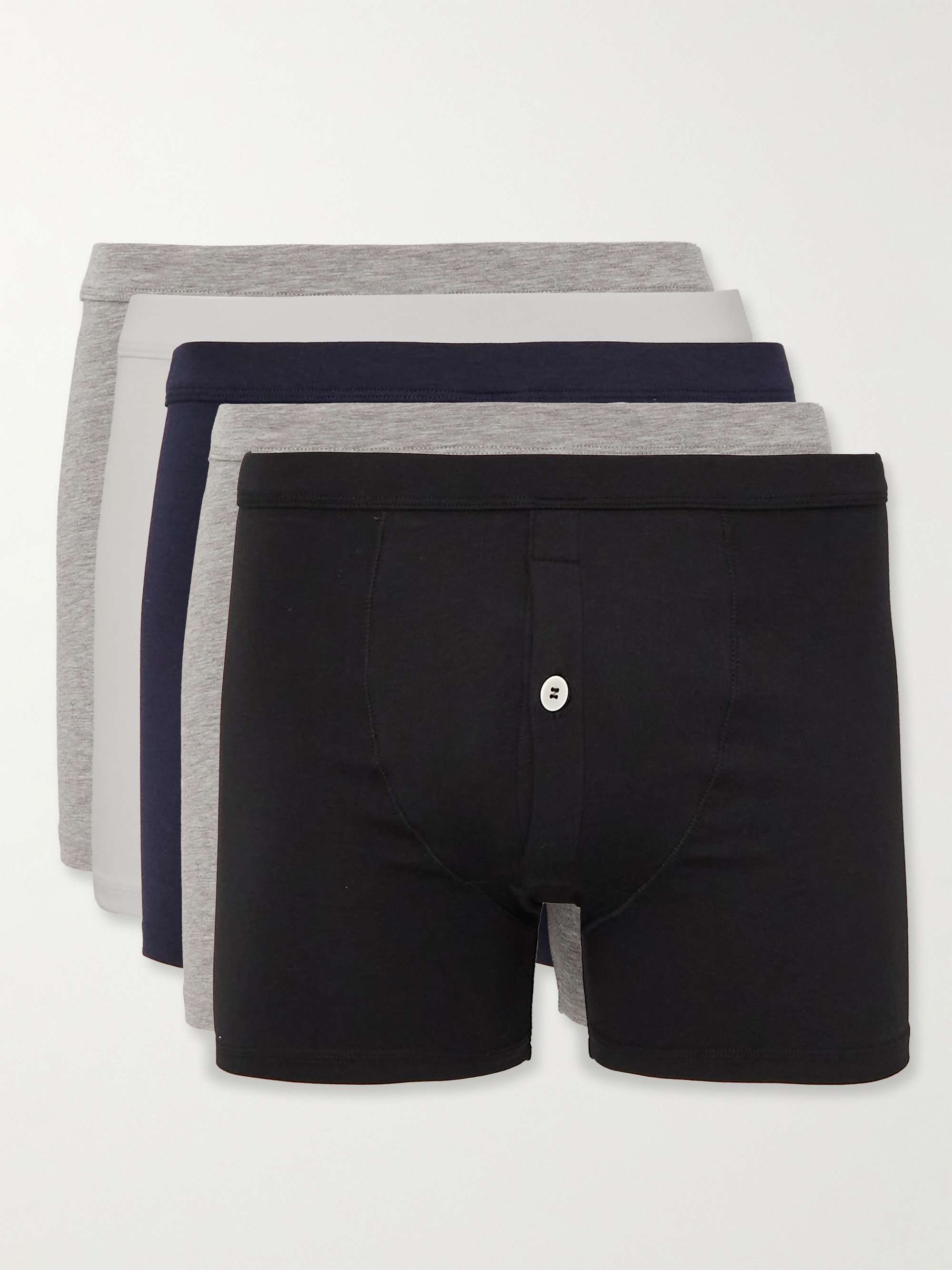 HAMILTON AND HARE Five-Pack Stretch Lyocell and Cotton-Blend Boxer Briefs