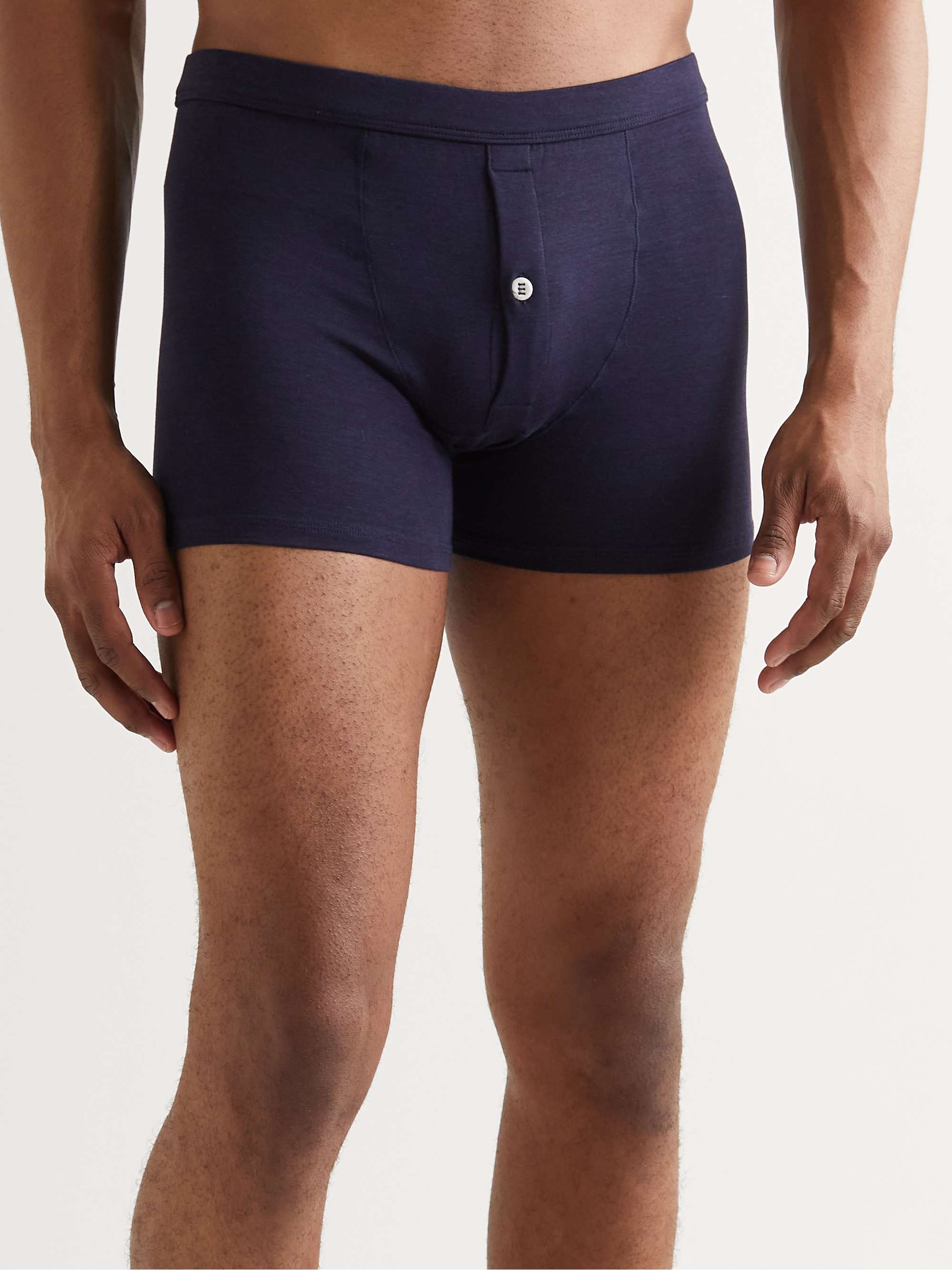 HAMILTON AND HARE Five-Pack Stretch Lyocell and Cotton-Blend Boxer Briefs