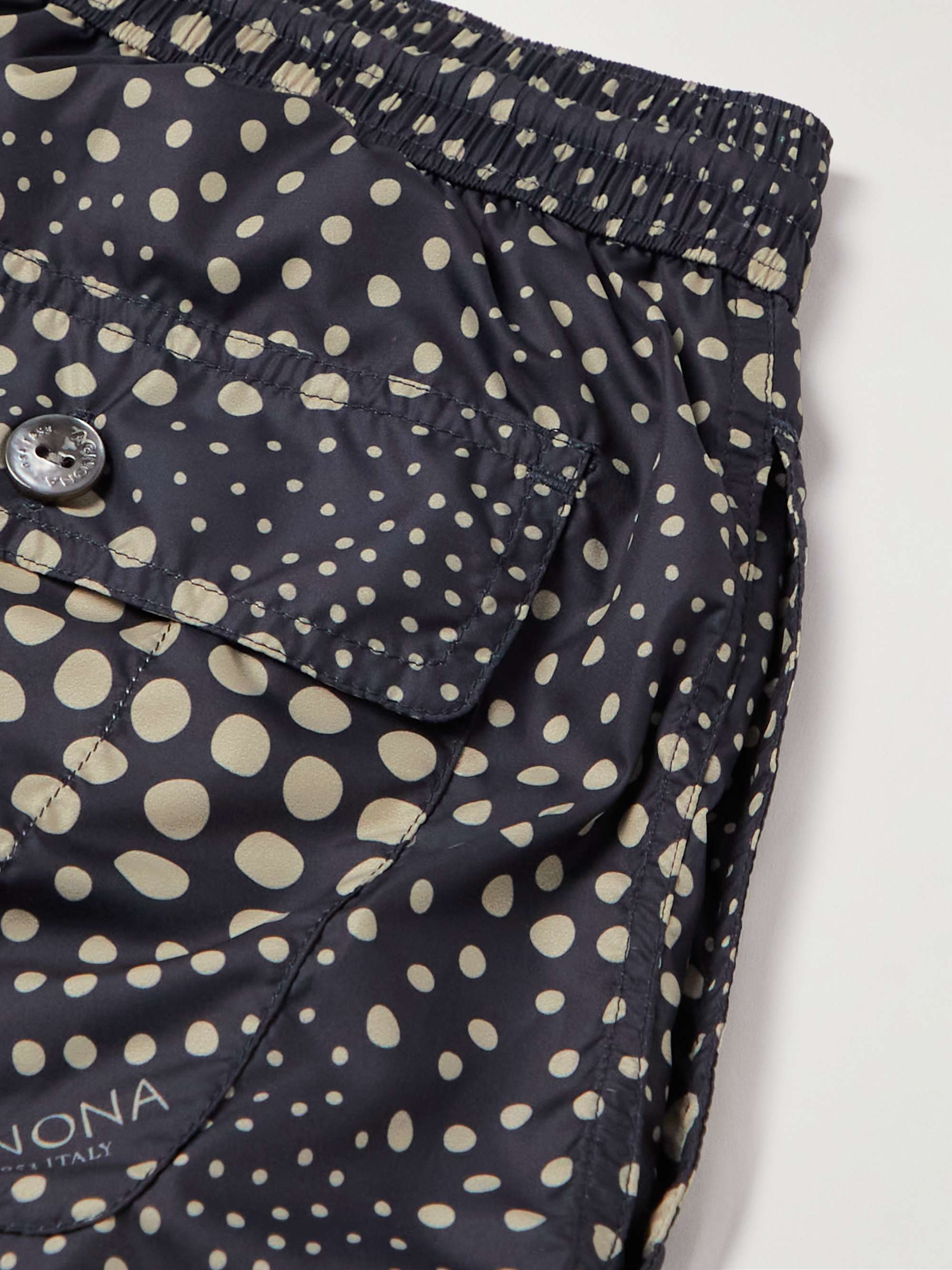 AGNONA Straight-Leg Mid-Length Printed Swim Shorts