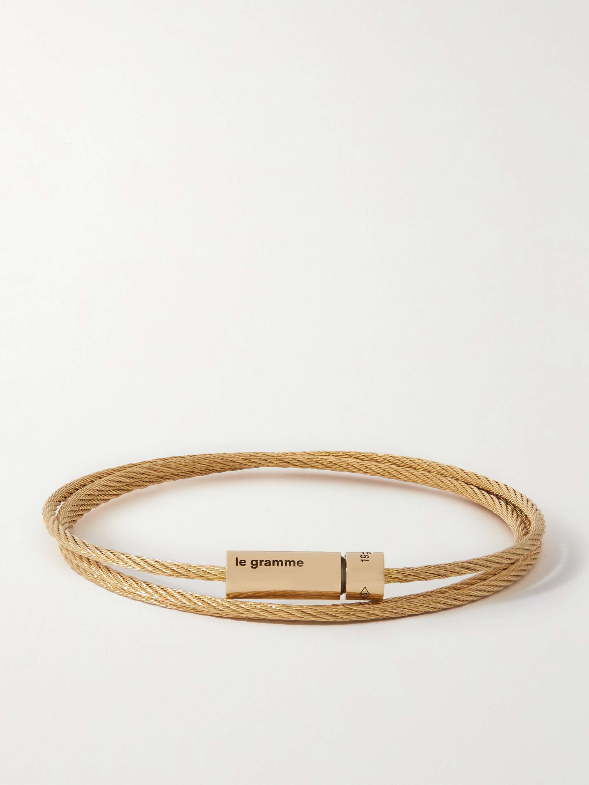 LE GRAMME Triple Turn Le 21G 18-Karat Gold Cable Bracelet