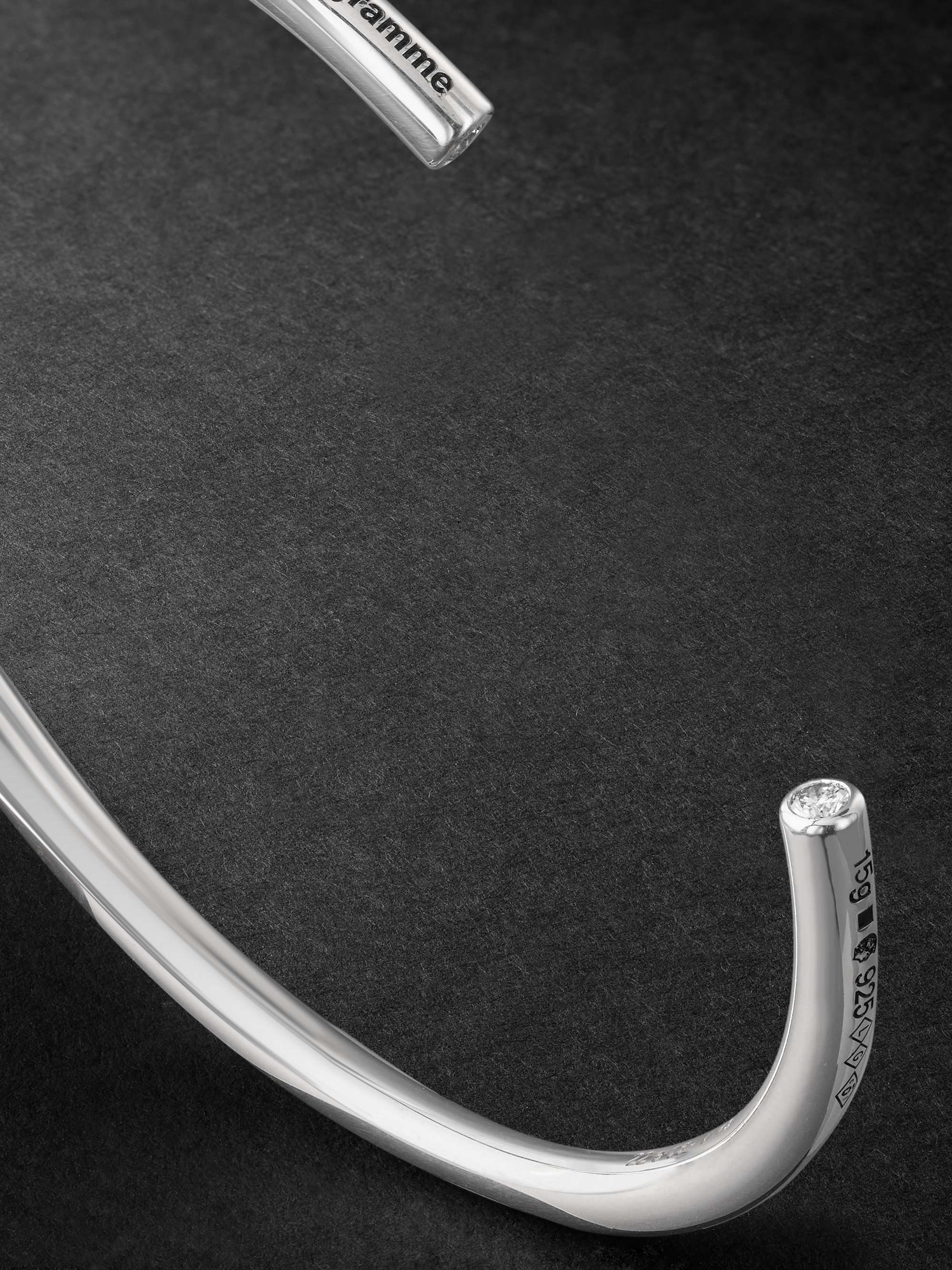 Le Gramme sterling silver 15g tsavorite bangle