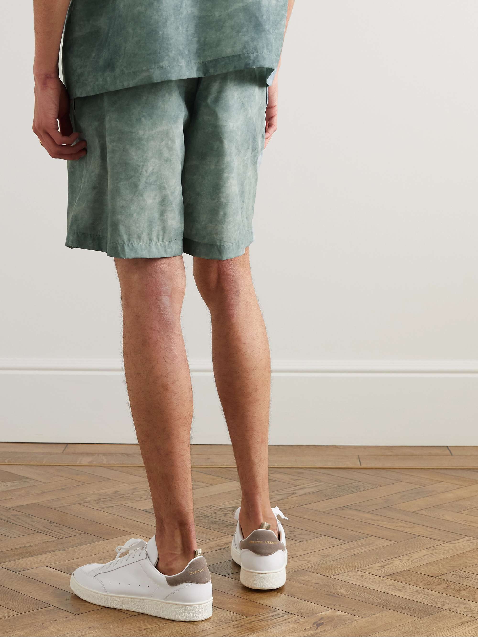 LE 17 SEPTEMBRE Nauge Wide-Leg Tie-Dyed Shell Shorts