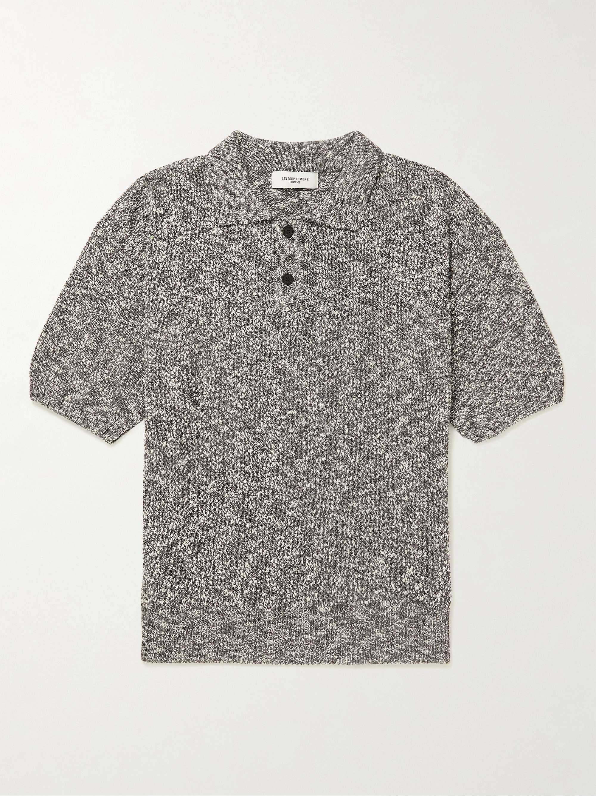 LE 17 SEPTEMBRE Knitted Cotton-Blend Polo Shirt for Men | MR PORTER