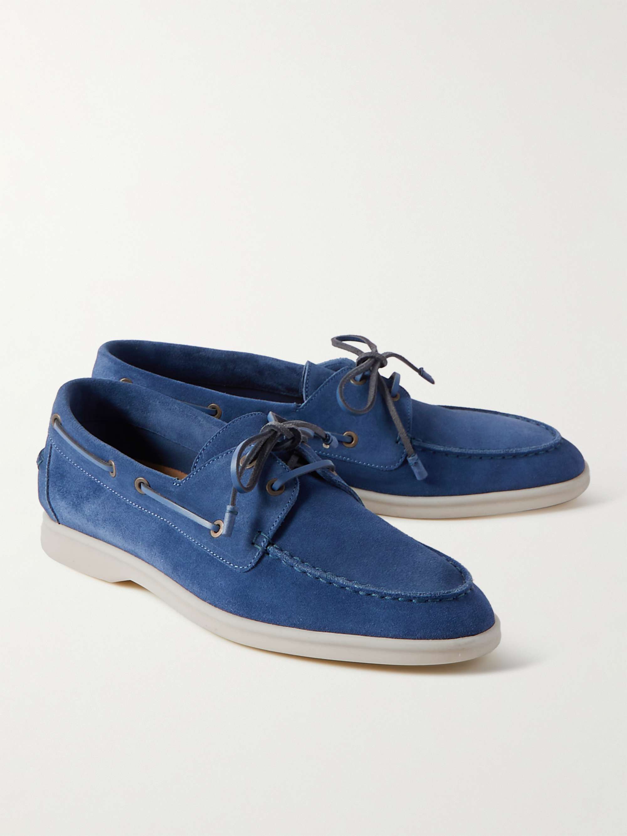 LORO PIANA Sea-Sail Walk Suede Boat Shoes