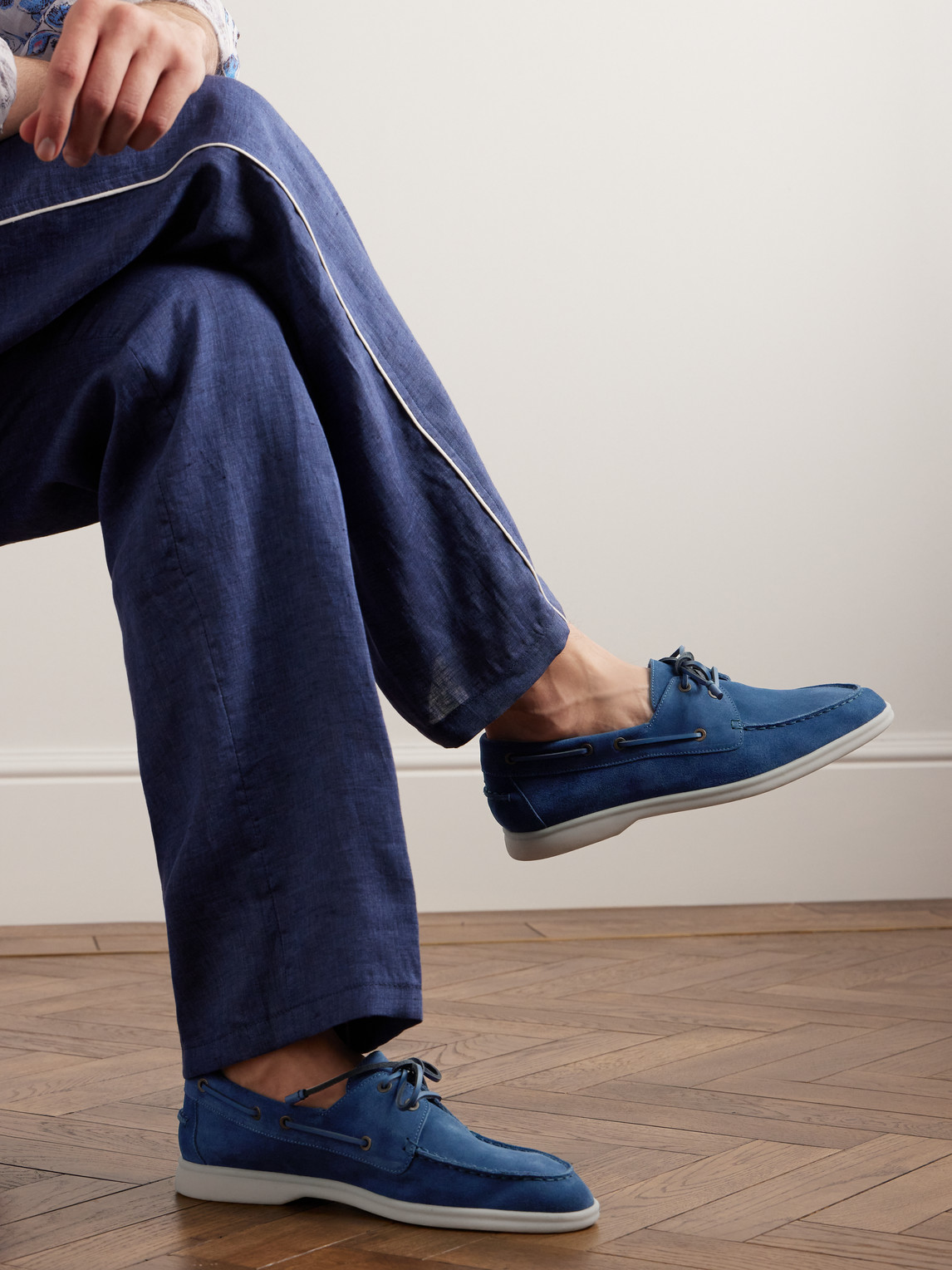 LORO PIANA SEA-SAIL WALK SUEDE BOAT SHOES
