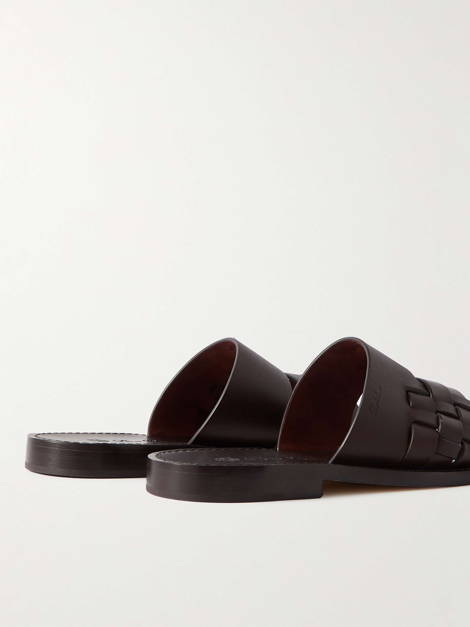 LORO PIANA Sea-Pacific Walk Braided Leather Slides for Men | MR PORTER